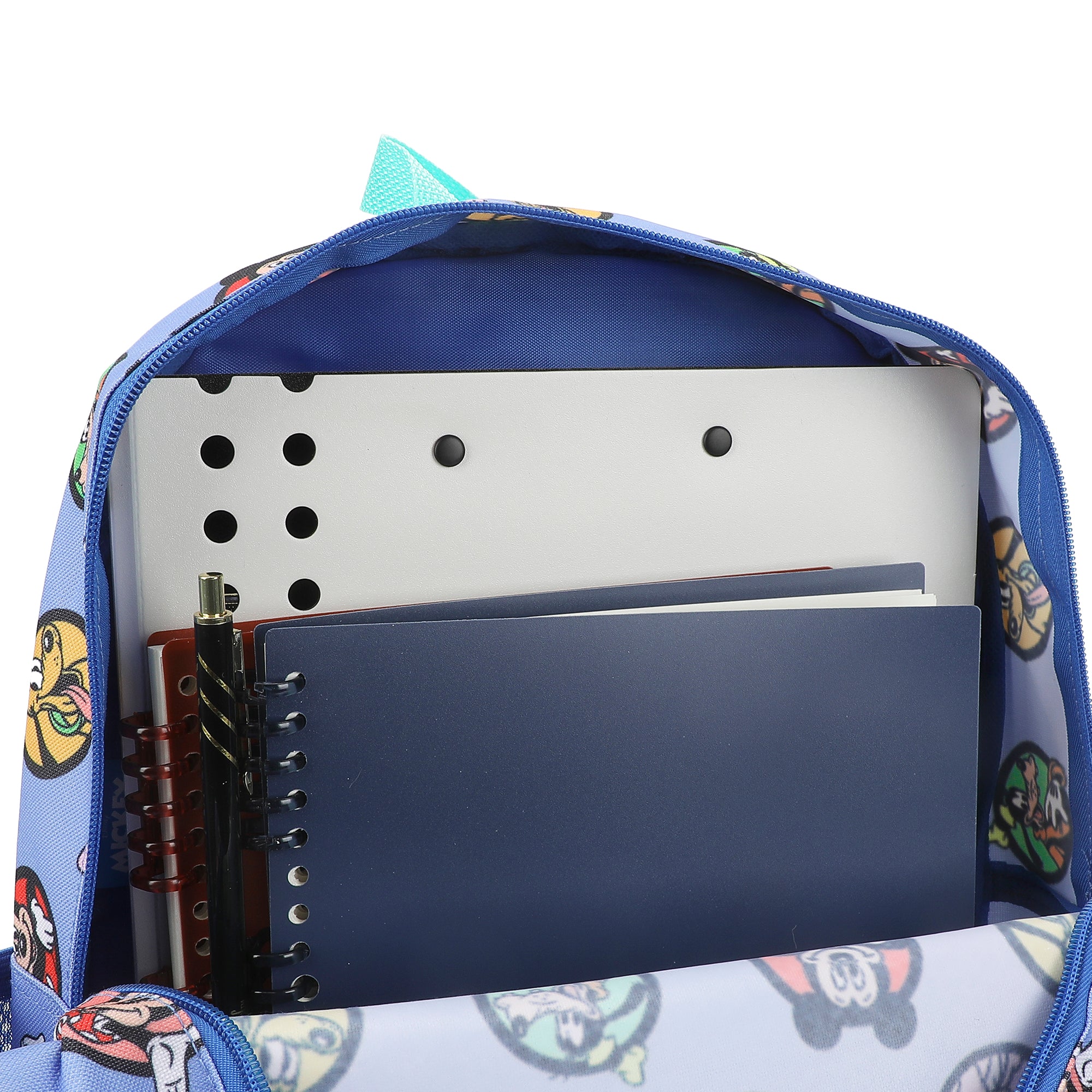 Disney Classic Character Circles 14" Blue Backpack for Boys and Girls