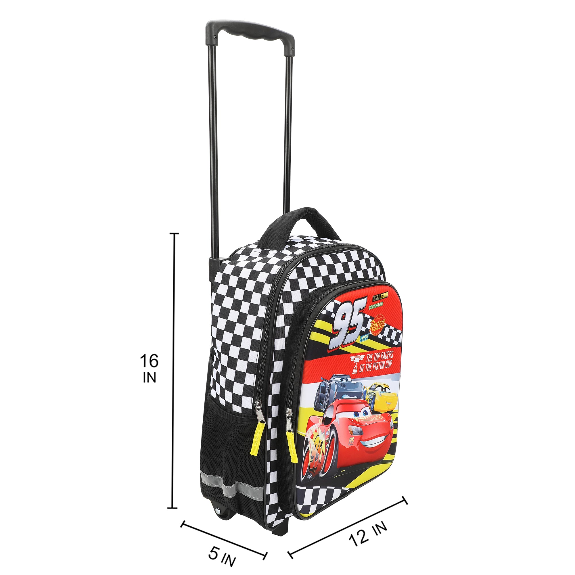 Pixar Cars Lightning McQueen 95 16" Rolling Travel Backpack