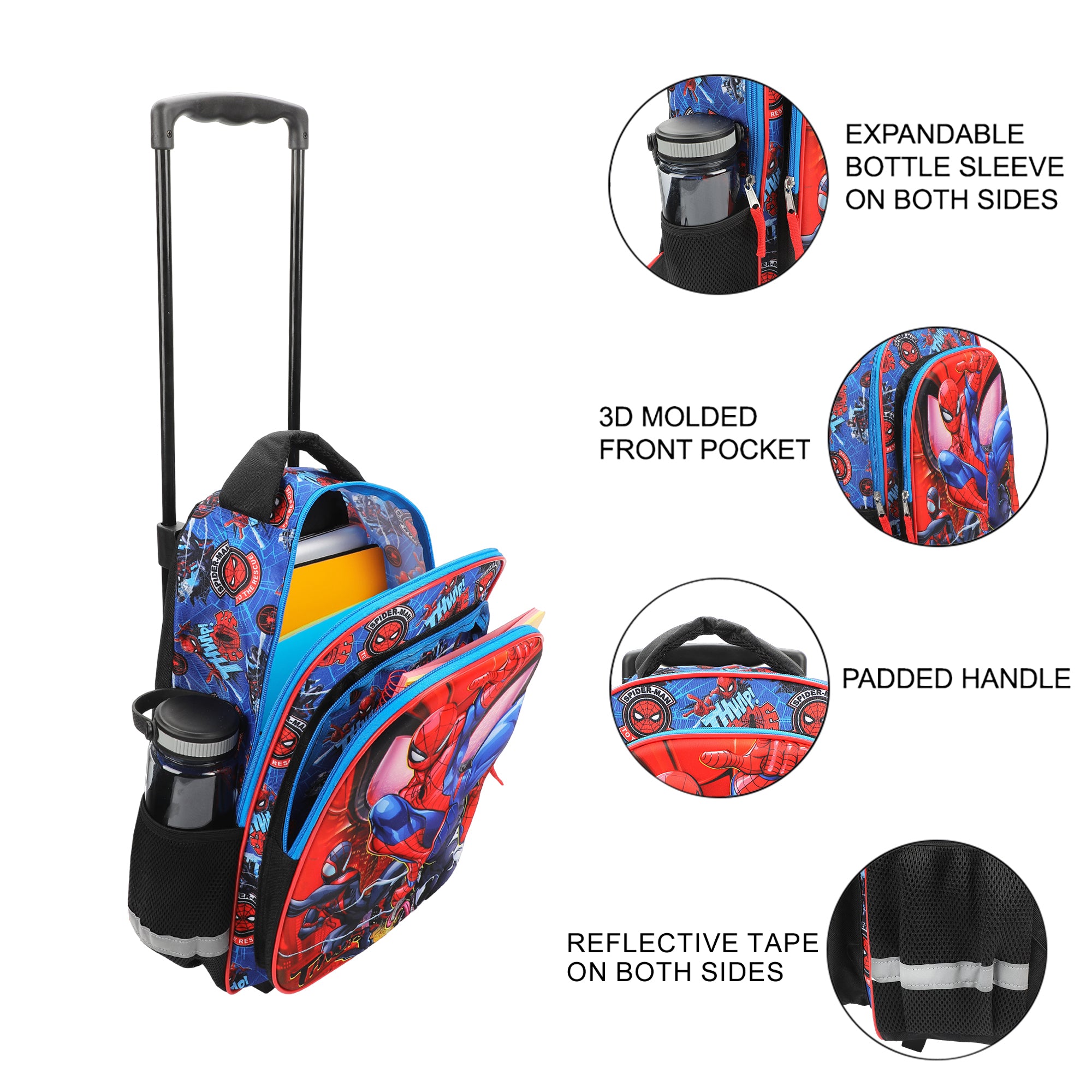 Spider-Man Peter & Miles 16" Rolling Travel Backpack