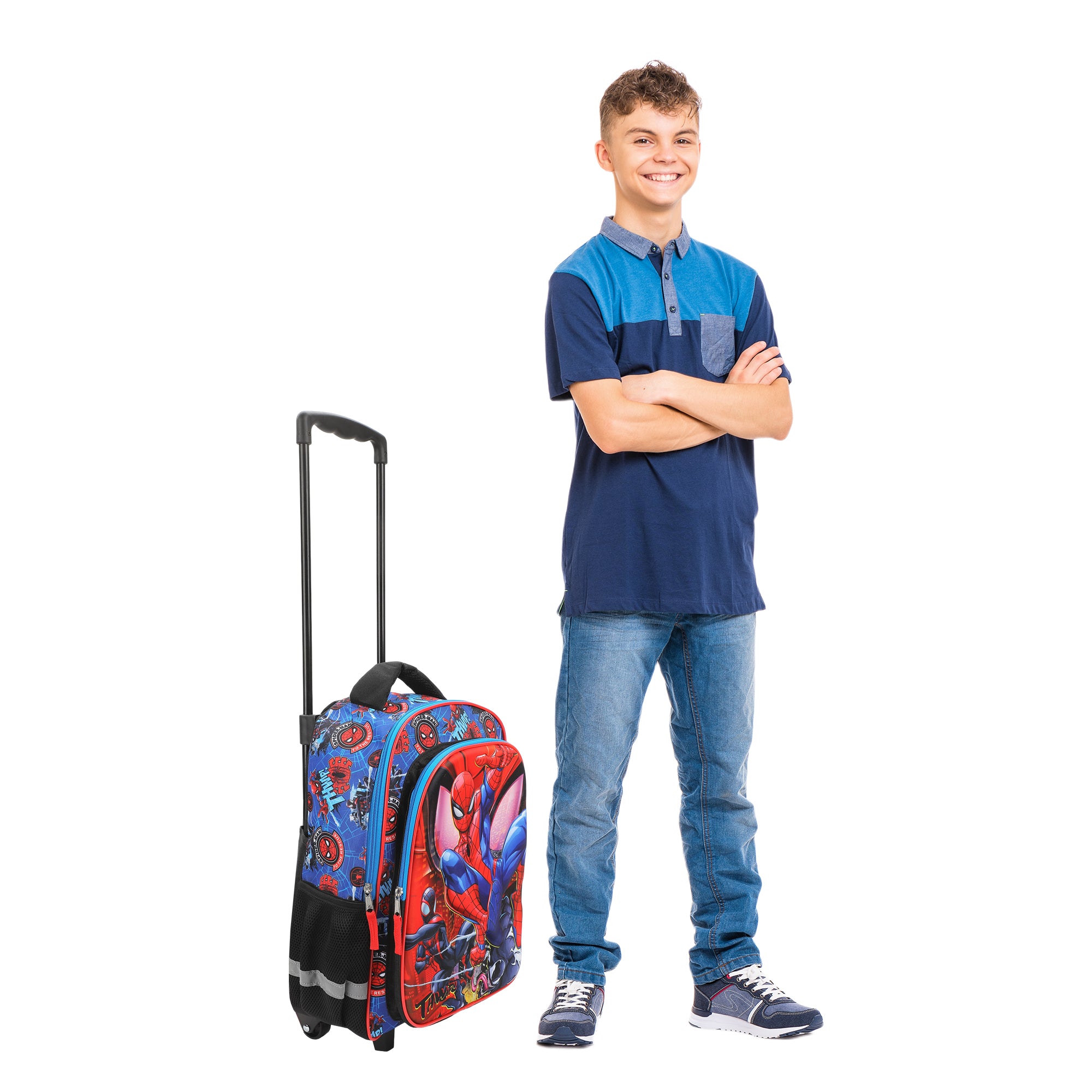 Spider-Man Peter & Miles 16" Rolling Travel Backpack