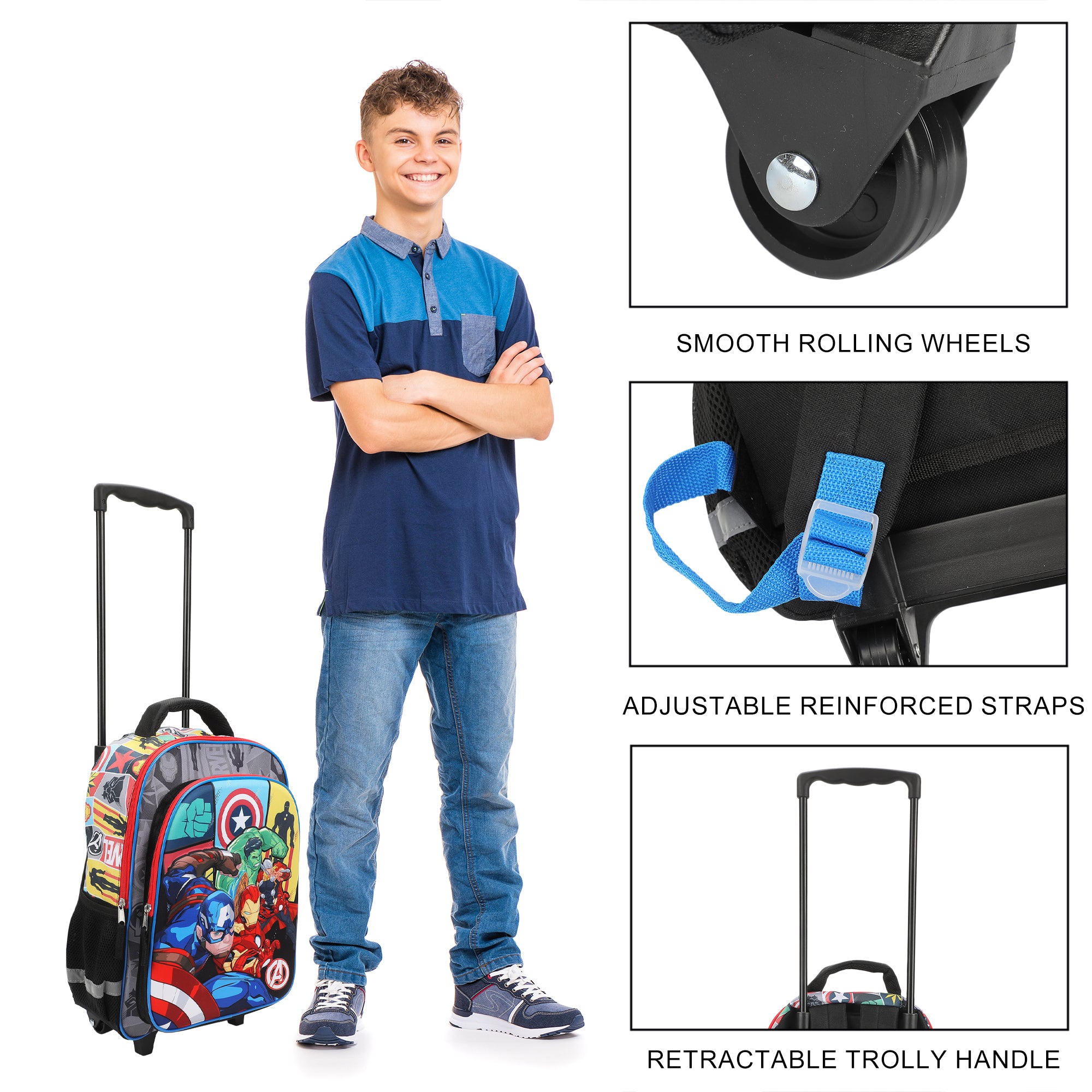 Marvel Avengers 16" Rolling Travel Backpack