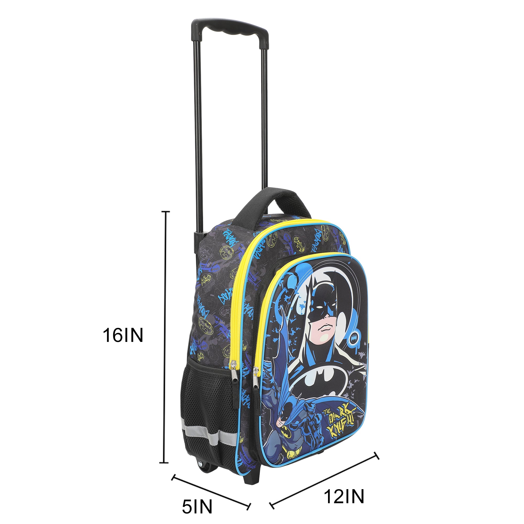 Batman Hero Surrounded By Bats 16" Rolling Travel Backpack