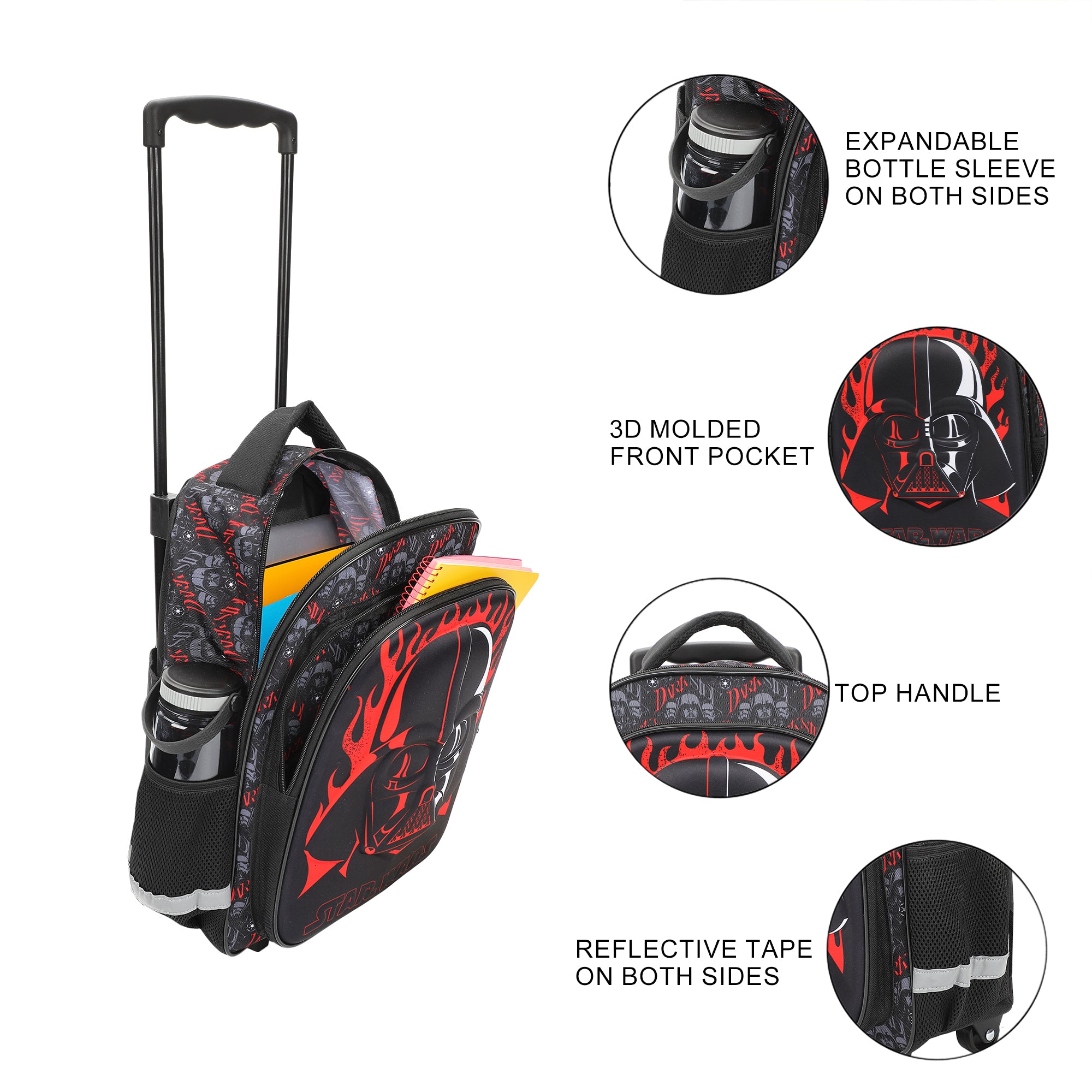 Star Wars Darth Vader 16" Rolling Travel Backpack