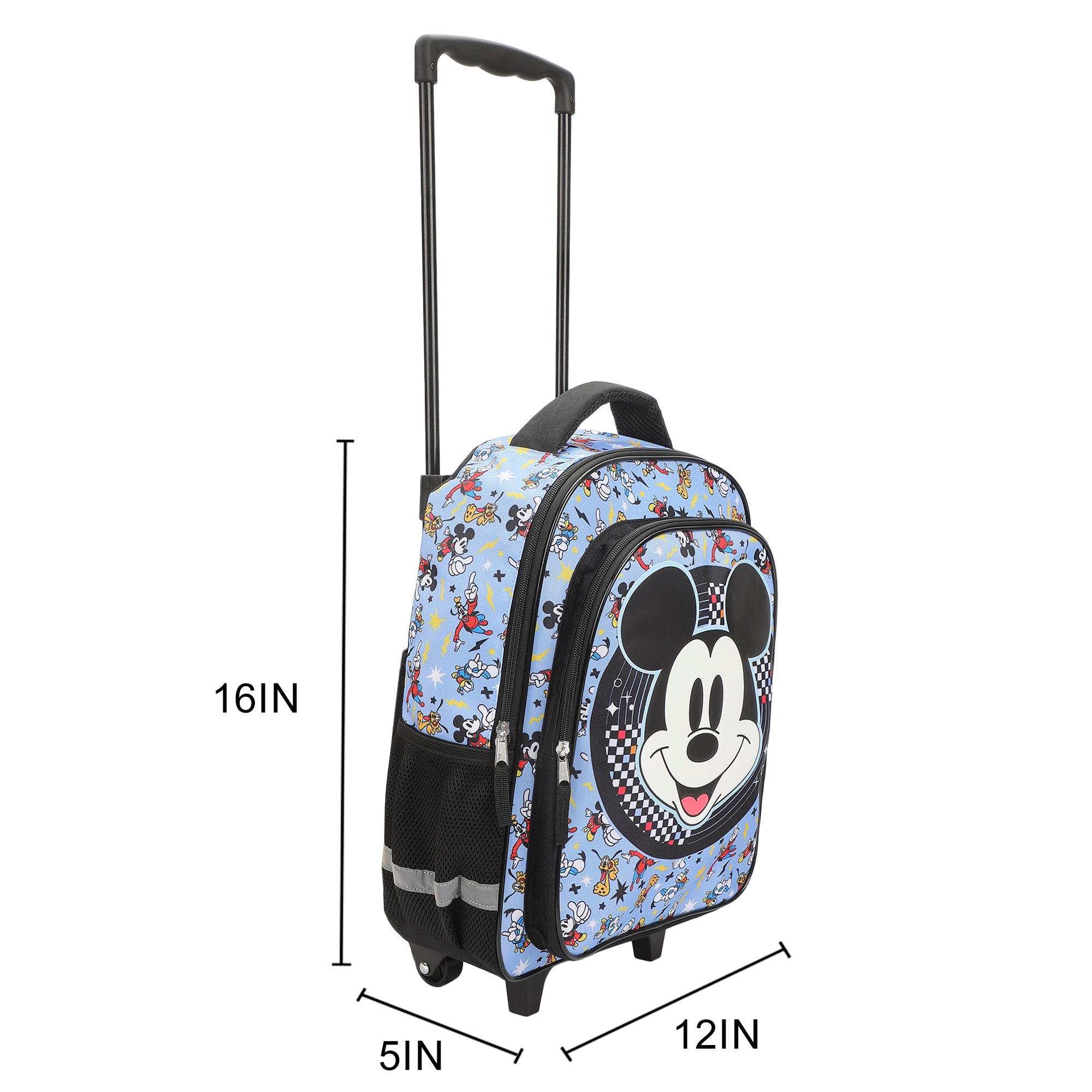 Disney Mickey Mouse Big Face 16" Rolling Travel Backpack