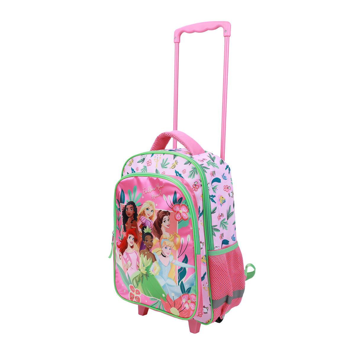 Disney 16 Princesses Girls Rolling Backpack with Adjustable Handle