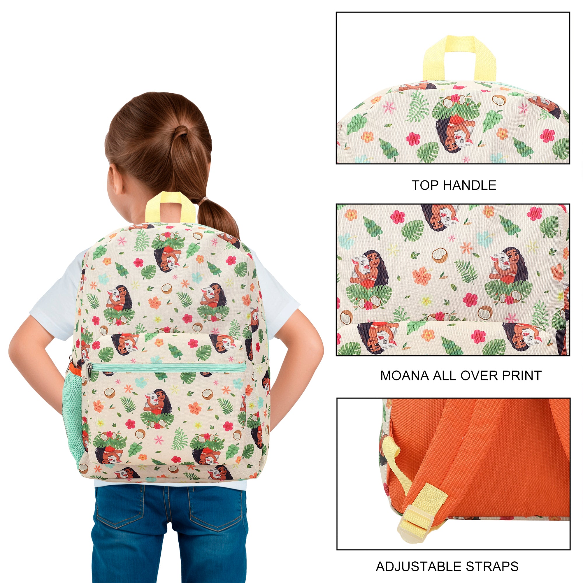 Disney's Moana Pua and Moana 16" Kid's Backpack For School And Travel