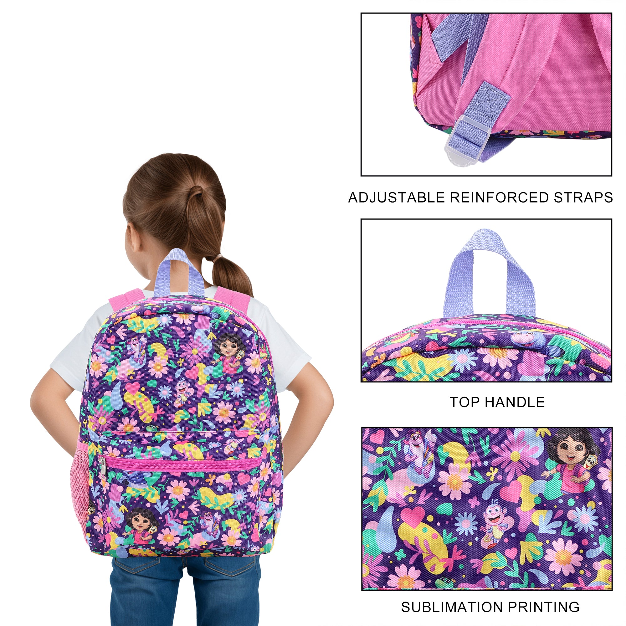 Dora the Explorer 14" Kid's Backpack For School And Travel