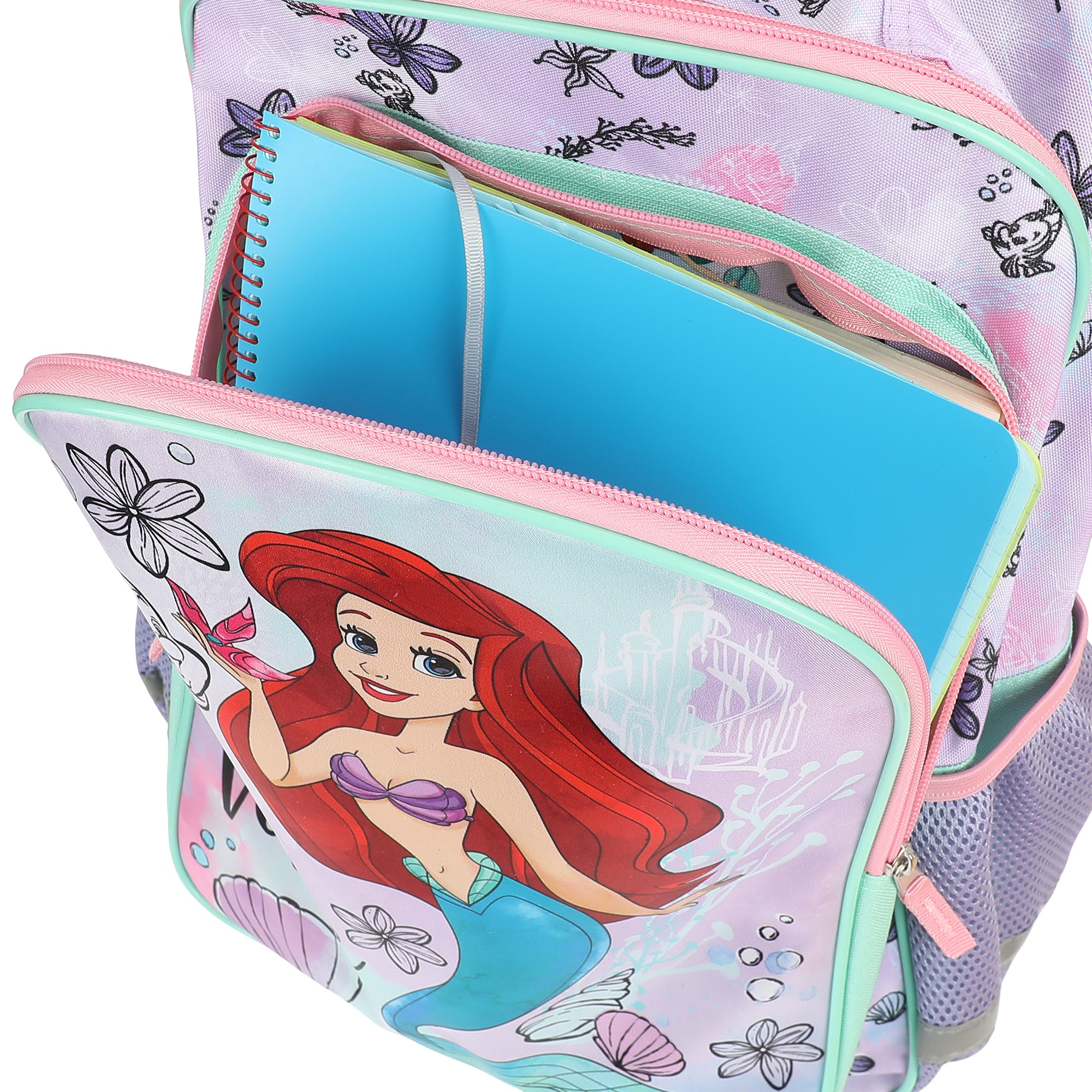 The Little Mermaid Ariel Find Your Voice 16" Rolling Travel Backpack