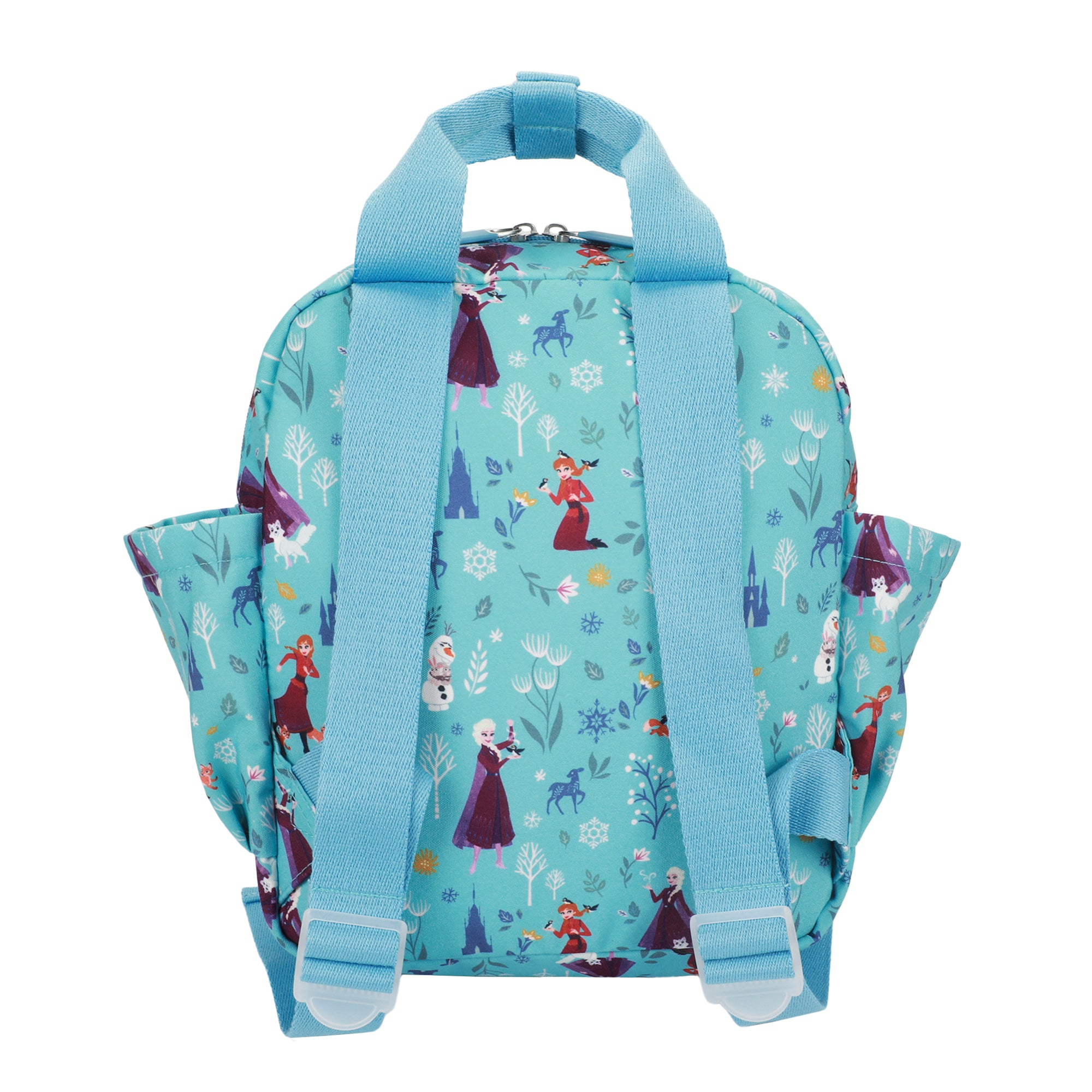Frozen Elsa, Anna, And Olaf All-Over Print 16” Toddler Backpack For Preschool, Daycare, And Travel