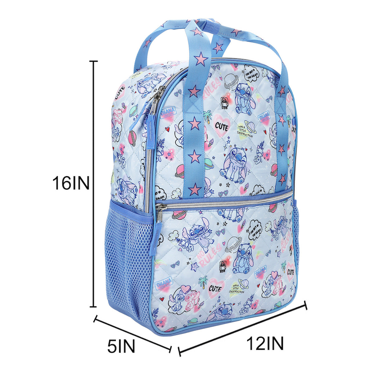 Lilo & Stitch Cute Stickers Youth 16” Backpack