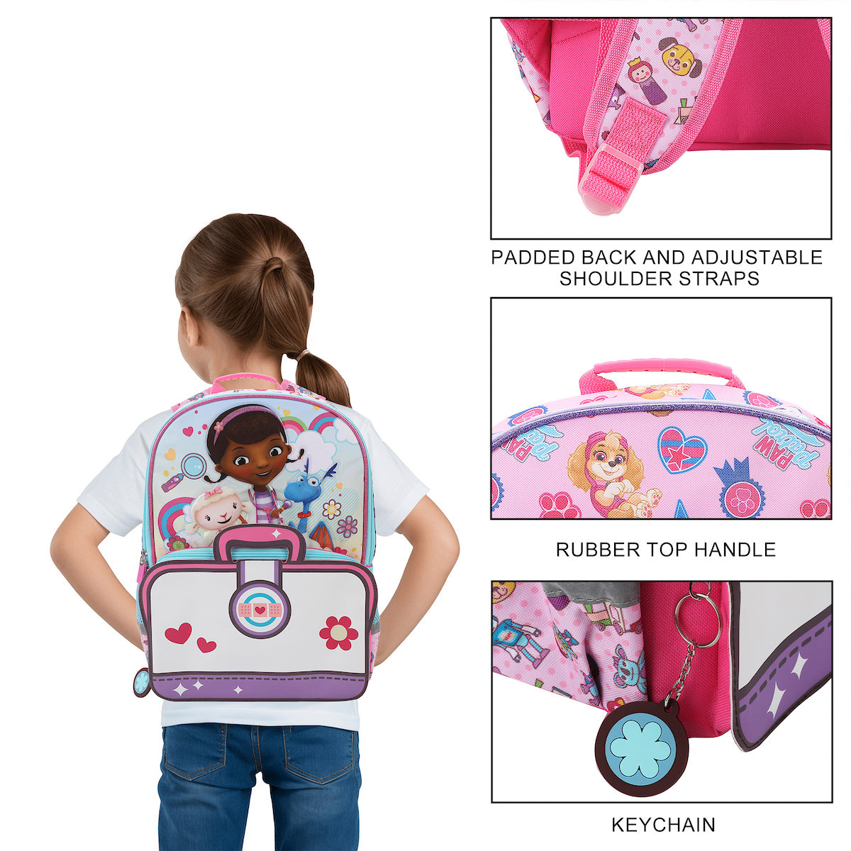 Doc McStuffins Lambie & Stuffy 16" Backpack