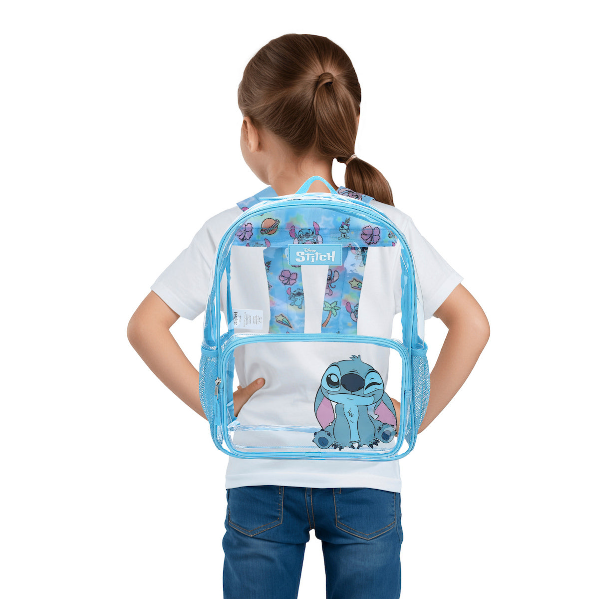 Disney Stitch Kids' Clear PVC 16" Backpack