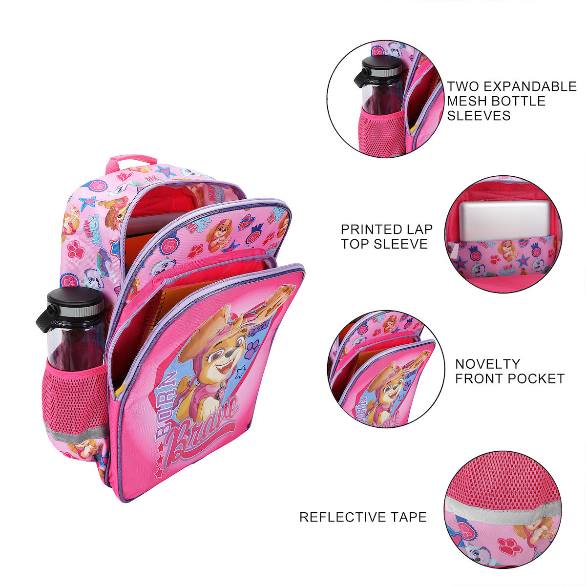 Paw Patrol Skye All-Over Print 16” Backpack