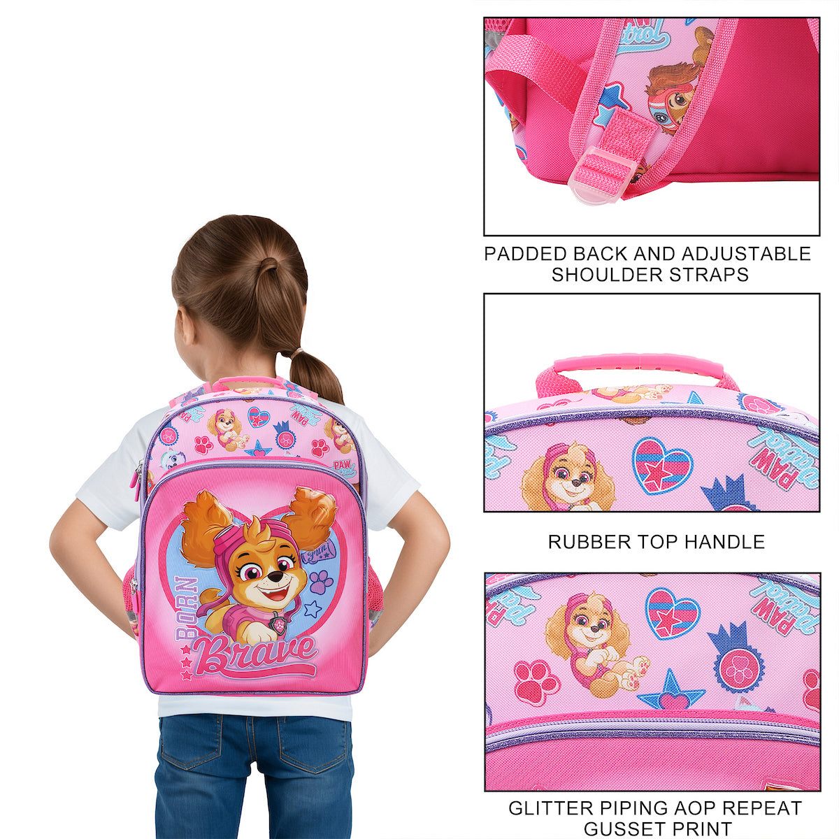 Paw Patrol Skye All-Over Print 16” Backpack