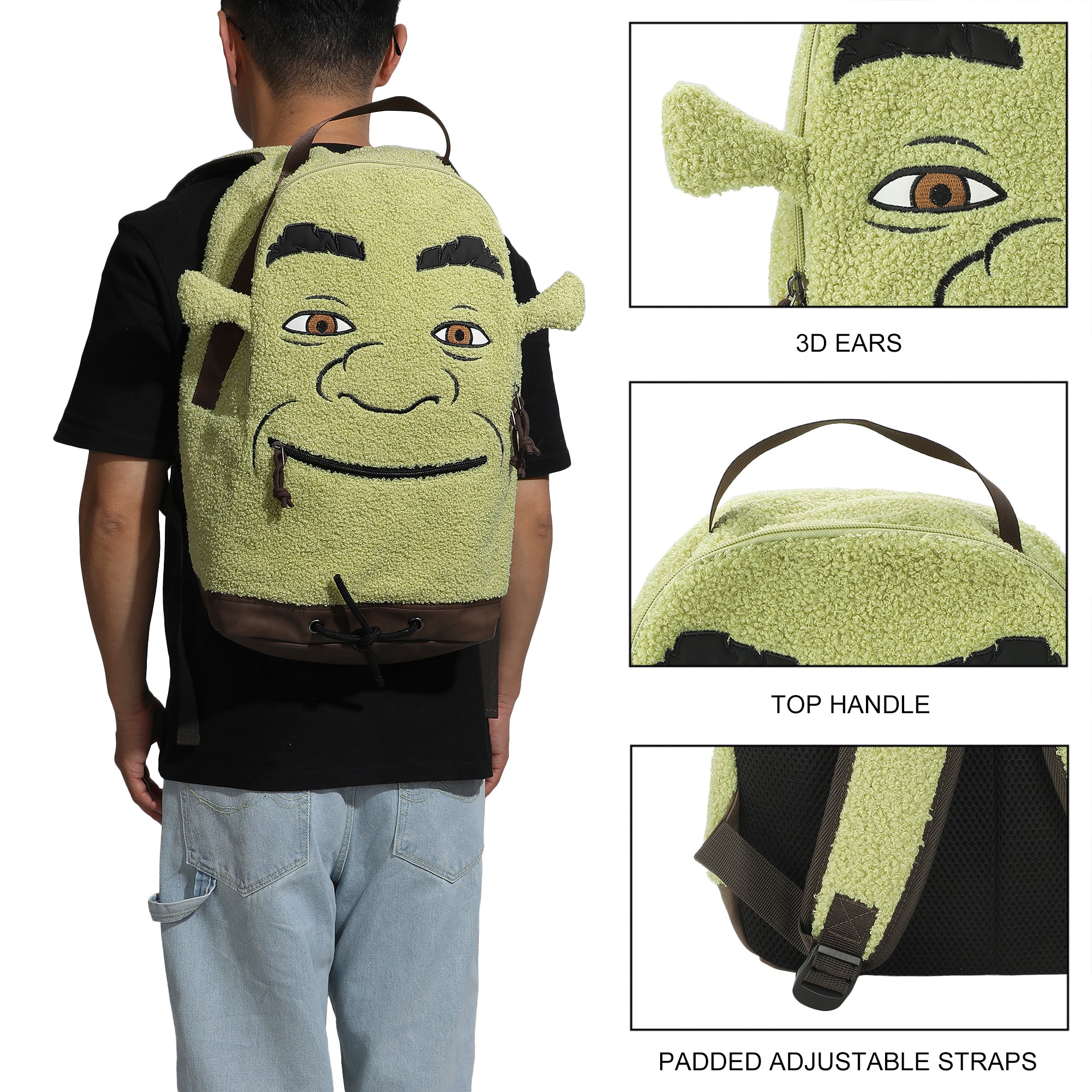 Shrek Character 17.5" Green Backpack