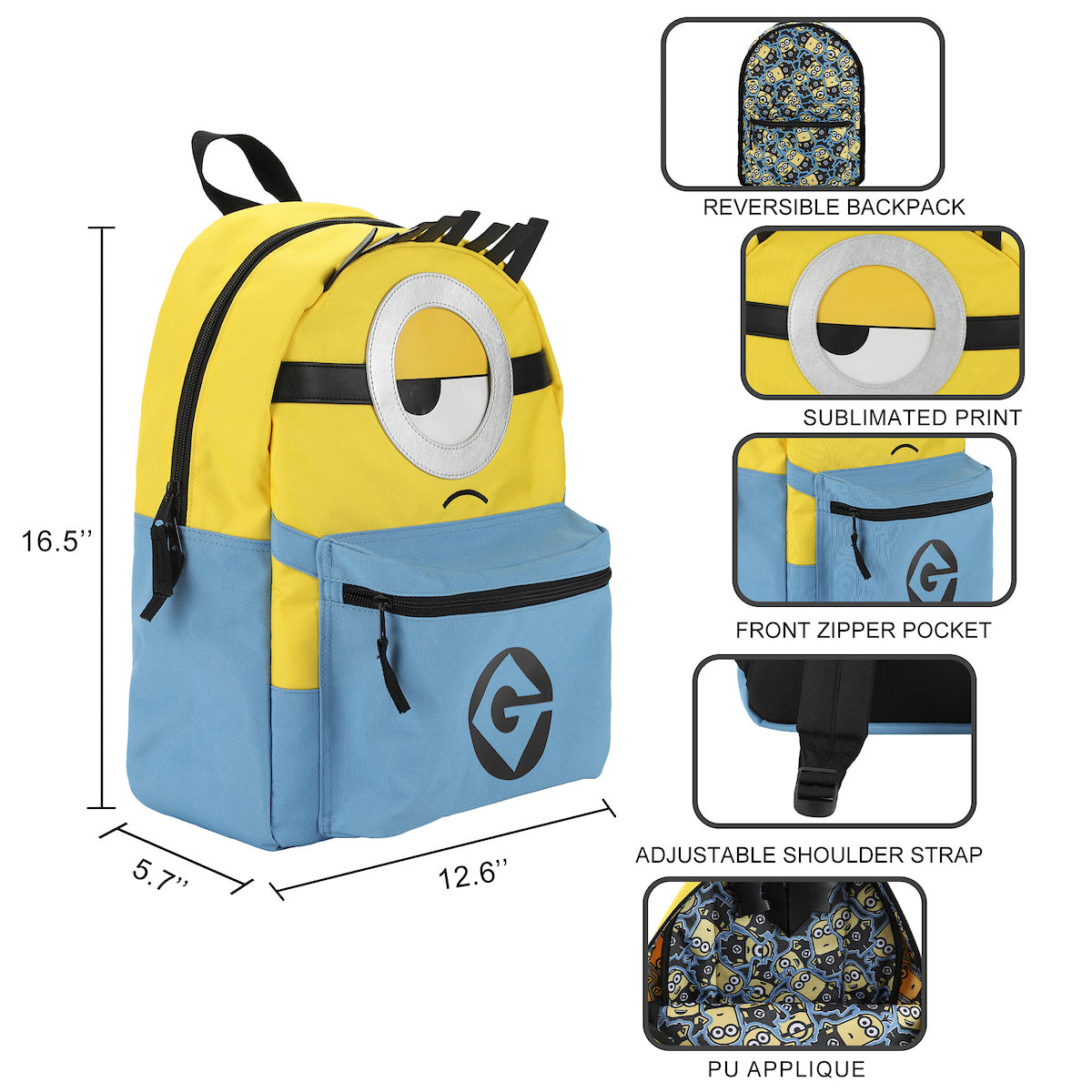 Minions Reversible 16.5 Adult Backpack