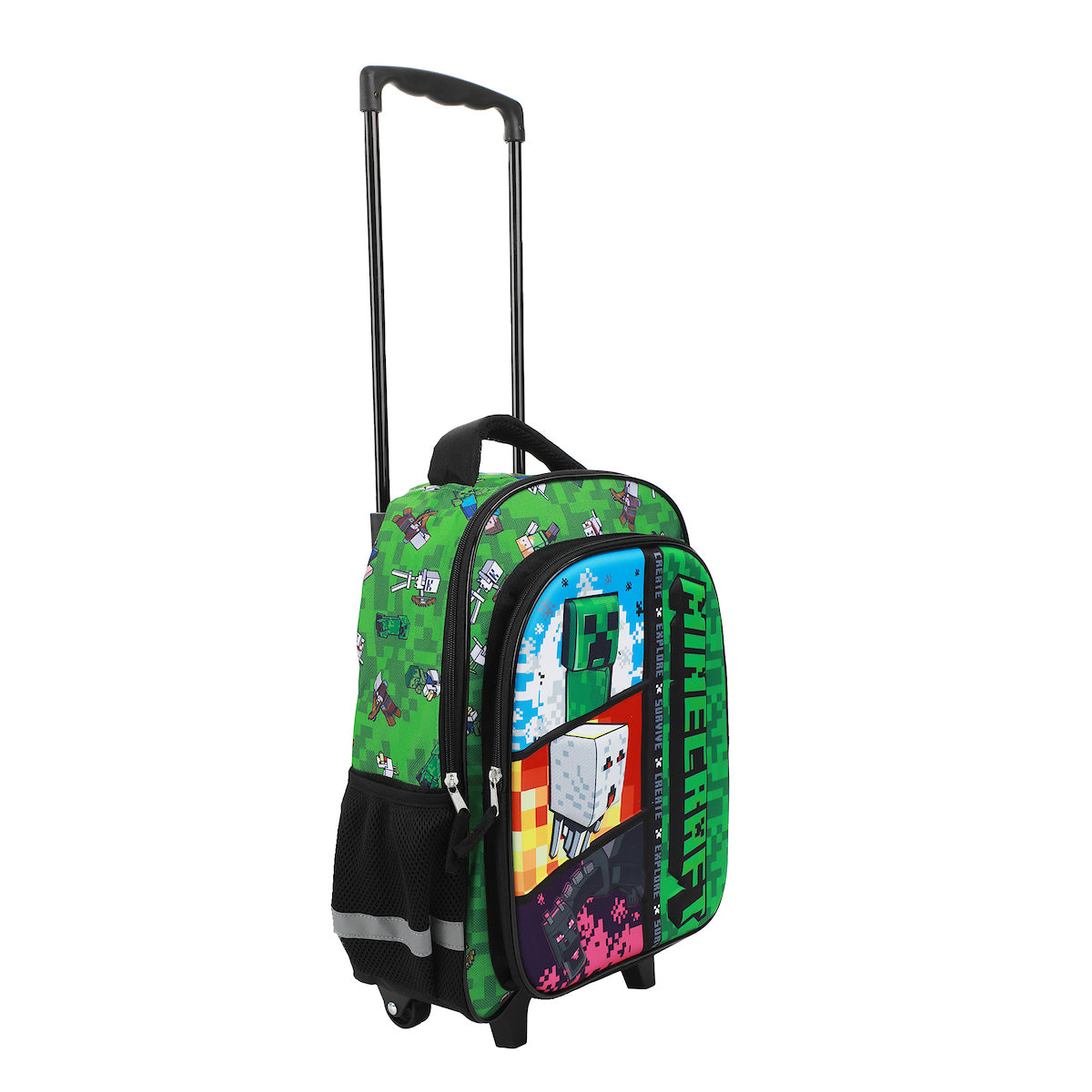 Minecraft Rolling 16" Backpack with Adjustable Handle