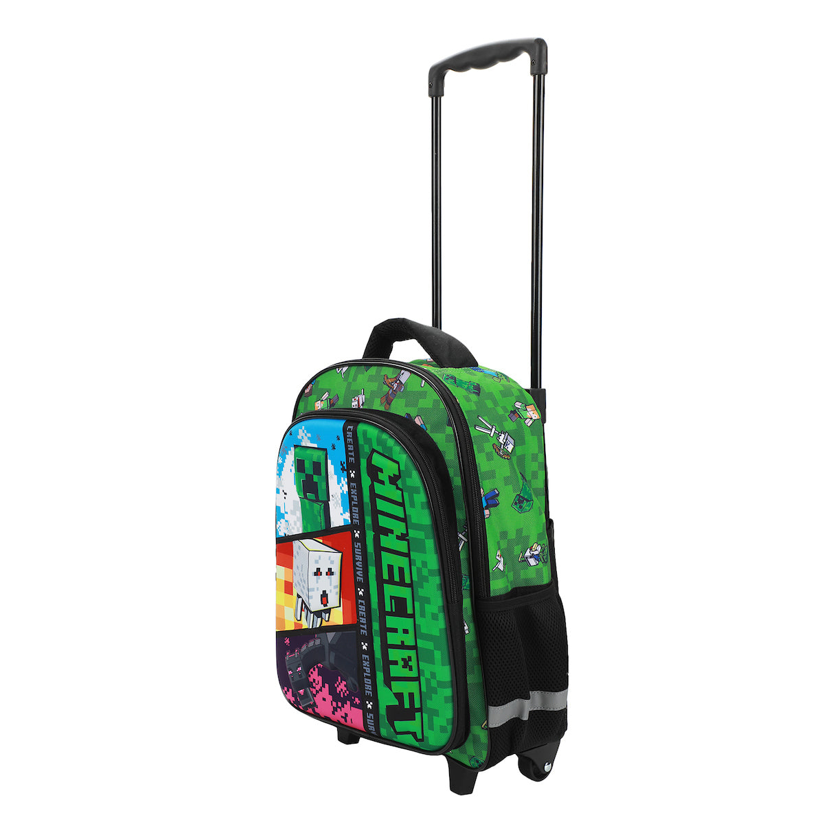 Minecraft Rolling 16" Backpack with Adjustable Handle