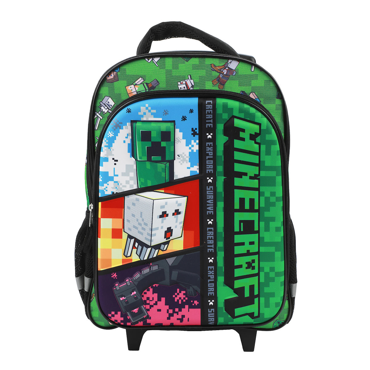 Minecraft Rolling 16" Backpack with Adjustable Handle