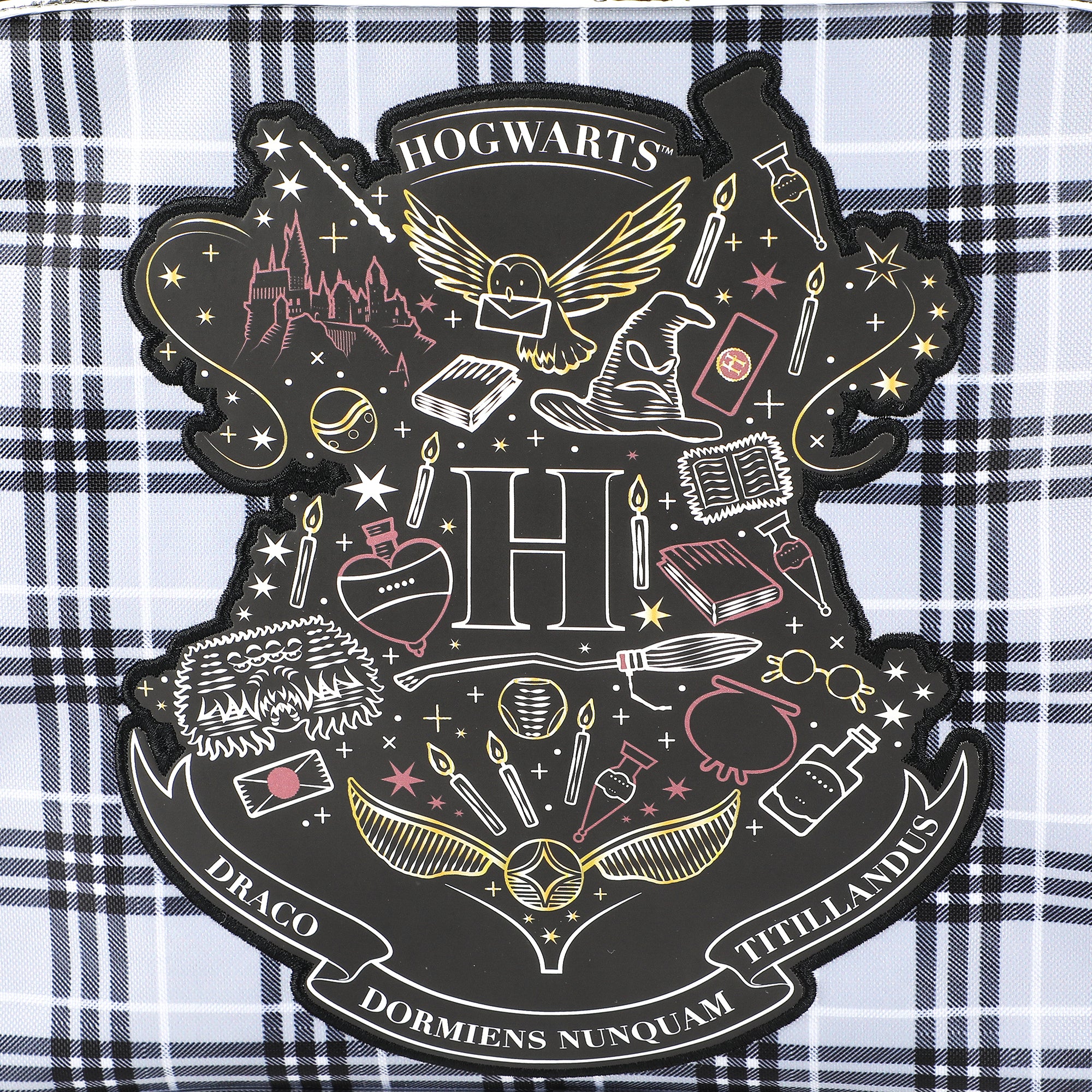 Harry Potter Hogwarts Tartan Crest 16" Kid's Backpack For School And Travel