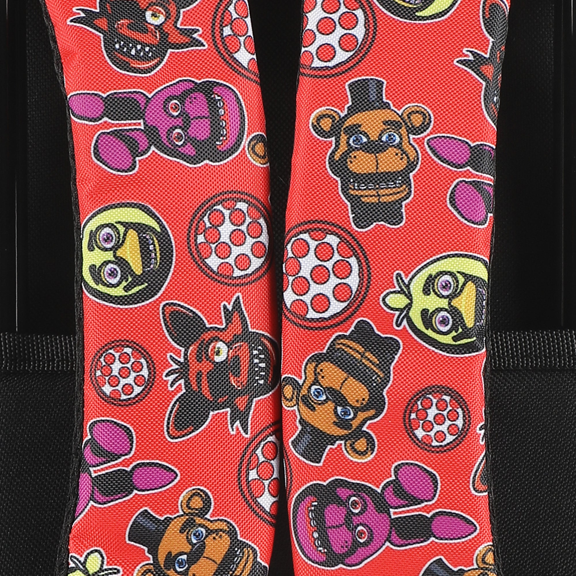 Five Nights at Freddy's 16" Rolling Travel Backpack With Wheels And Pizza Keychain