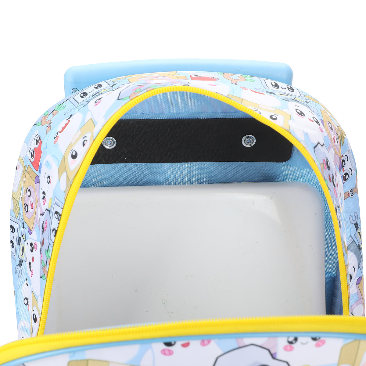 Lanky Box "Let's Go!" 16" Rolling Travel Backpack With Wheels And A Keychain