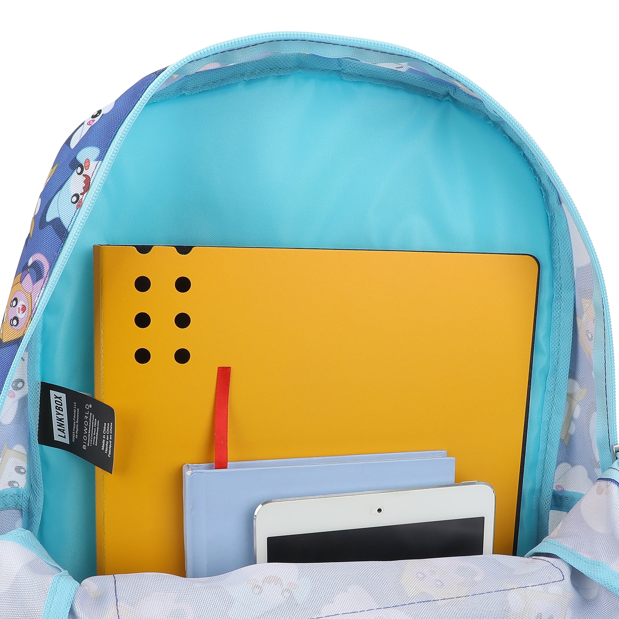 Lanky Box Character All-Over Print 16" Kid's Backpack For School And Travel