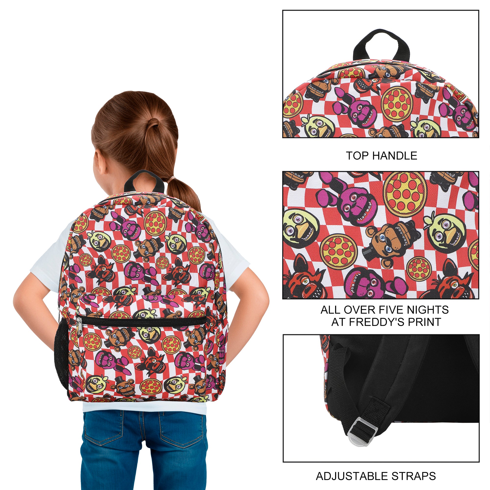 Five Nights at Freddy's All-Over Print 16" Kid's Backpack For School And Travel