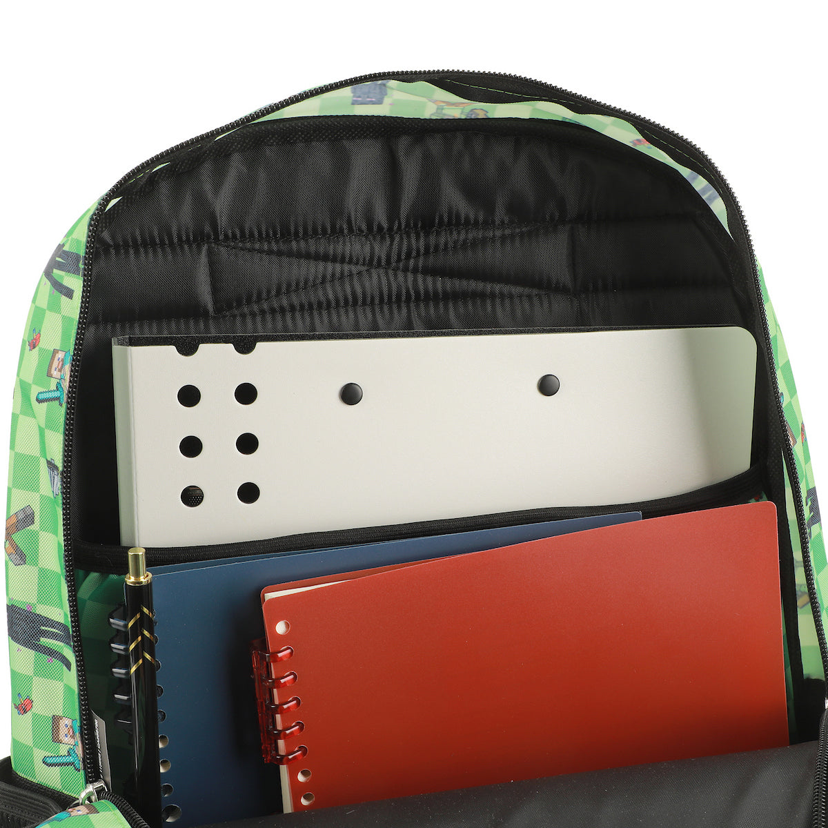 Minecraft Creeper Character 16" Kid's boys Backpack For School And Travel