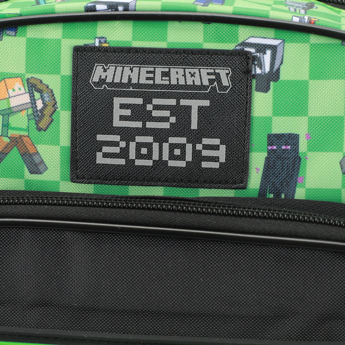Minecraft Creeper Character 16" Kid's boys Backpack For School And Travel