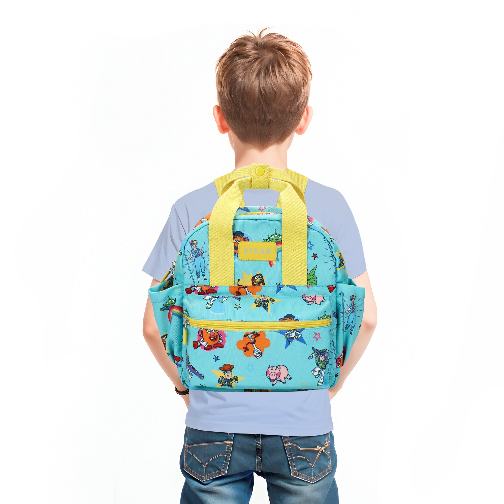 Toy Story Favorite Characters All-Over Print 12" Toddler Backpack For Preschool, Daycare, And Travel