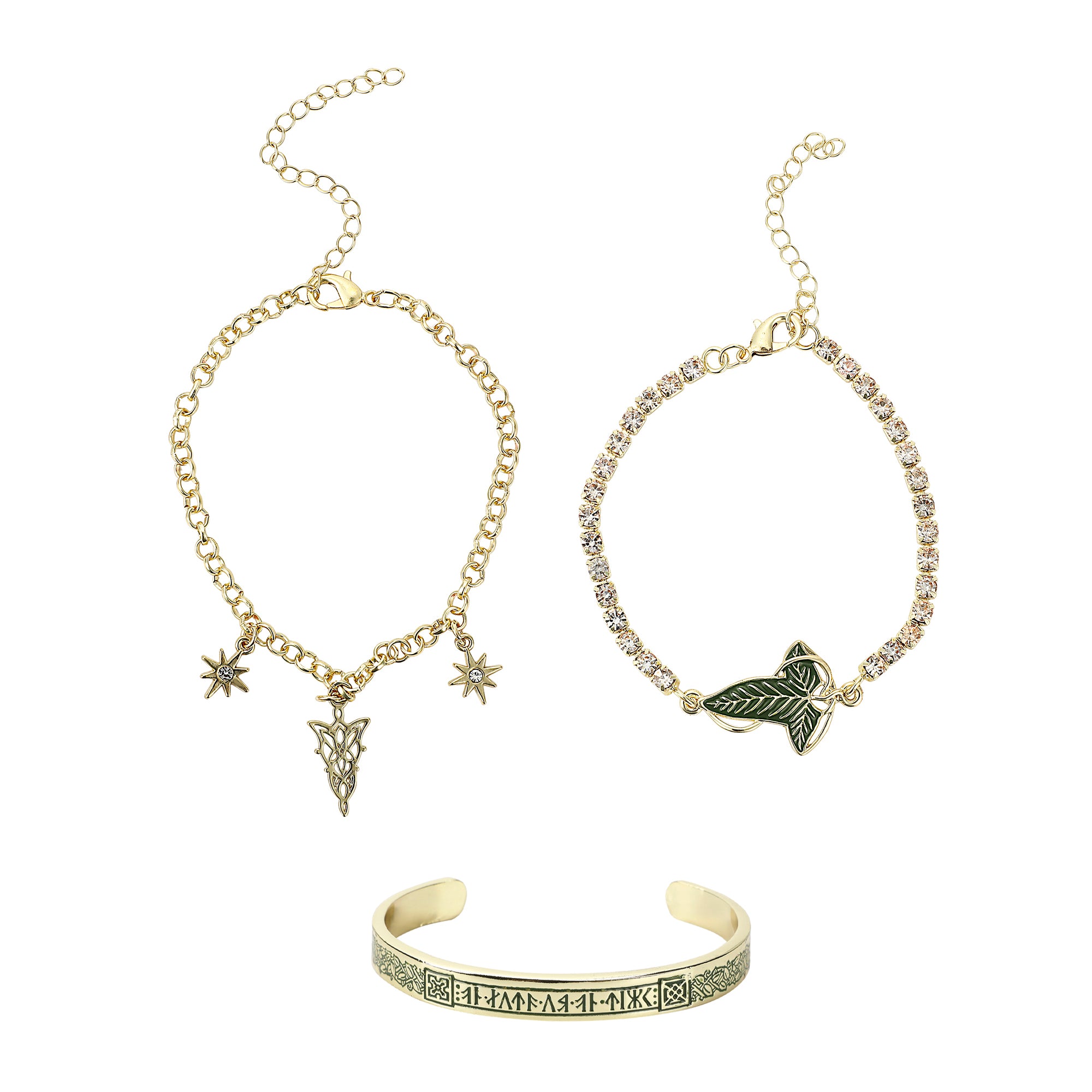 Lord Of The Rings Fellowship 3 Pack Bracelet with Rhinestones