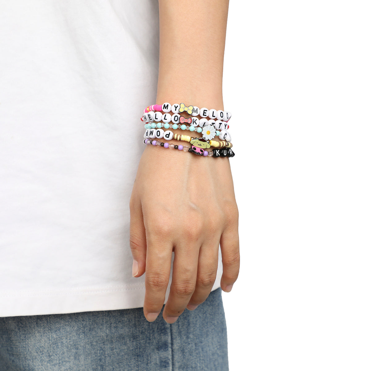 Hello Kitty & Friends 5-Piece Stretchy Beaded Bracelet Set
