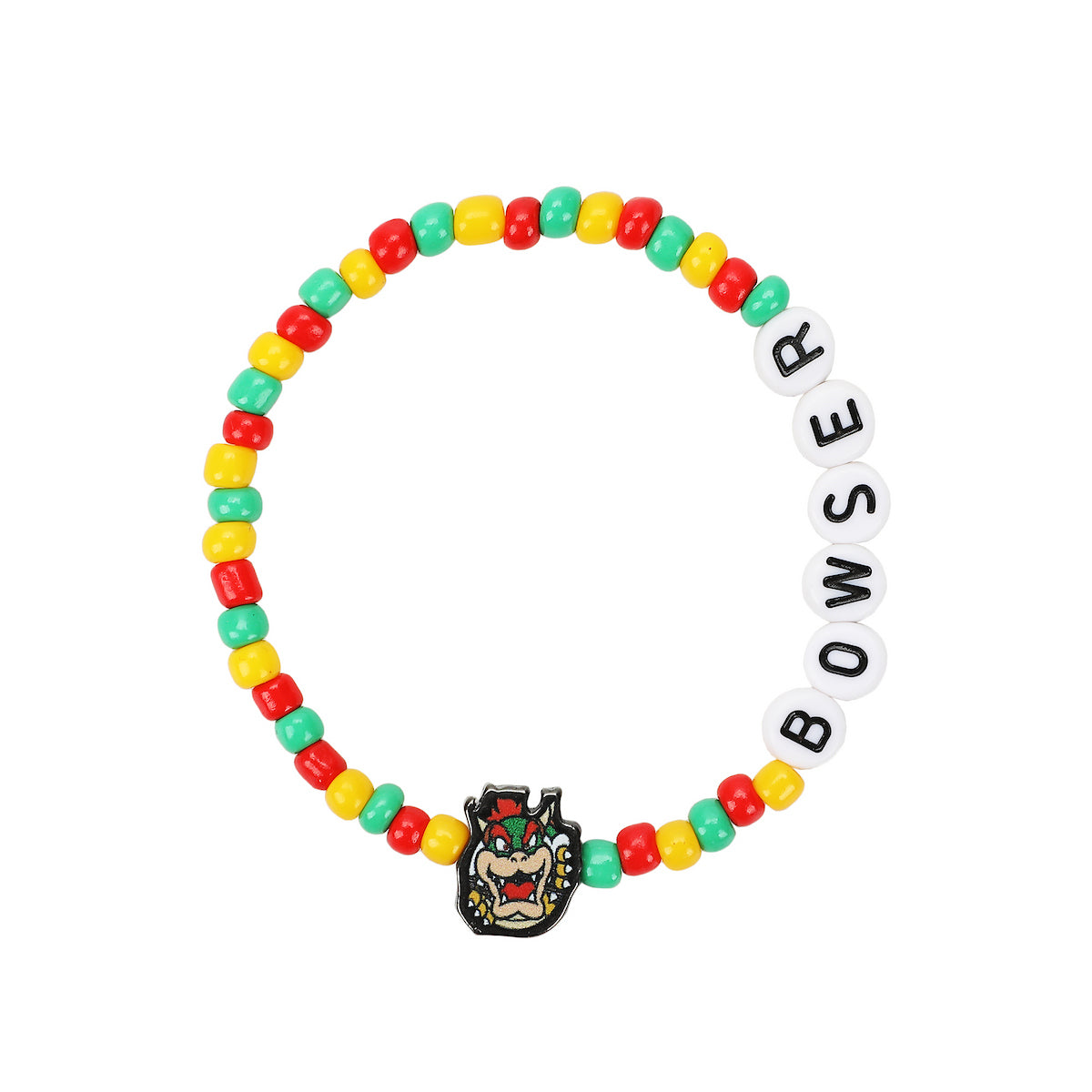 Super Mario Tradesies Pack Multi Character Women's Beaded Letters and Charm Bracelet Set