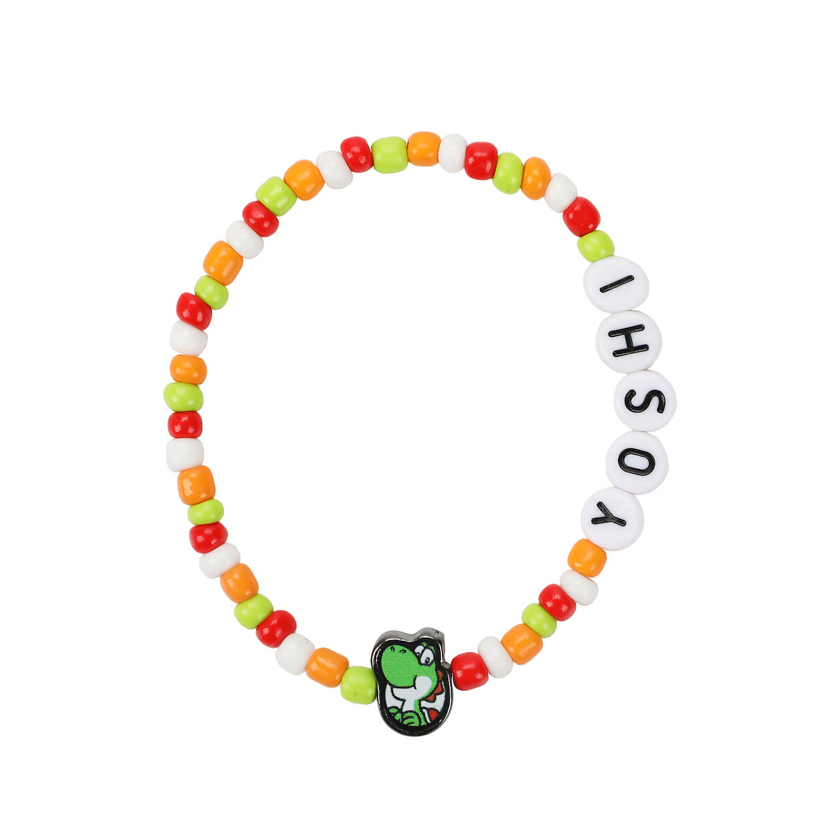 Super Mario Tradesies Pack Multi Character Women's Beaded Letters and Charm Bracelet Set