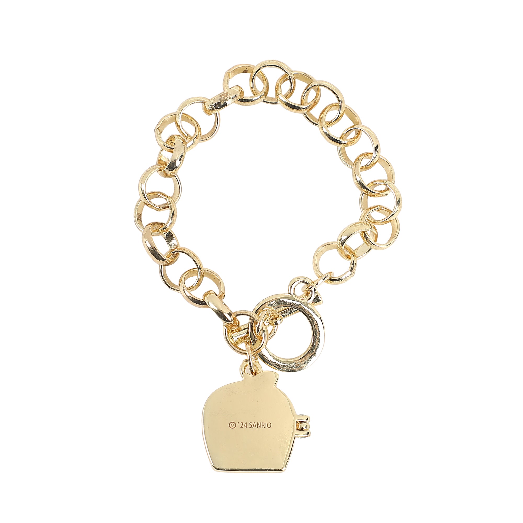 Hello Kitty Apple House Gold Locket Bracelet