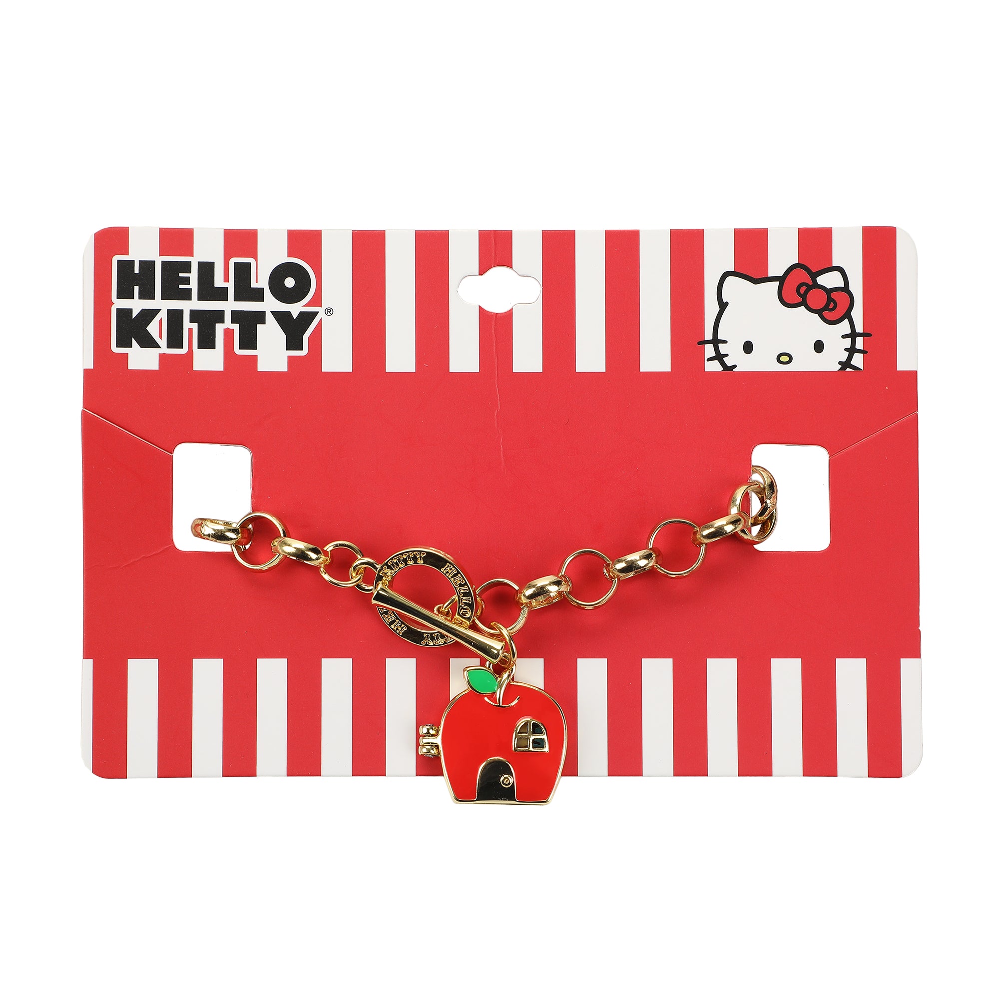 Hello Kitty Apple House Gold Locket Bracelet