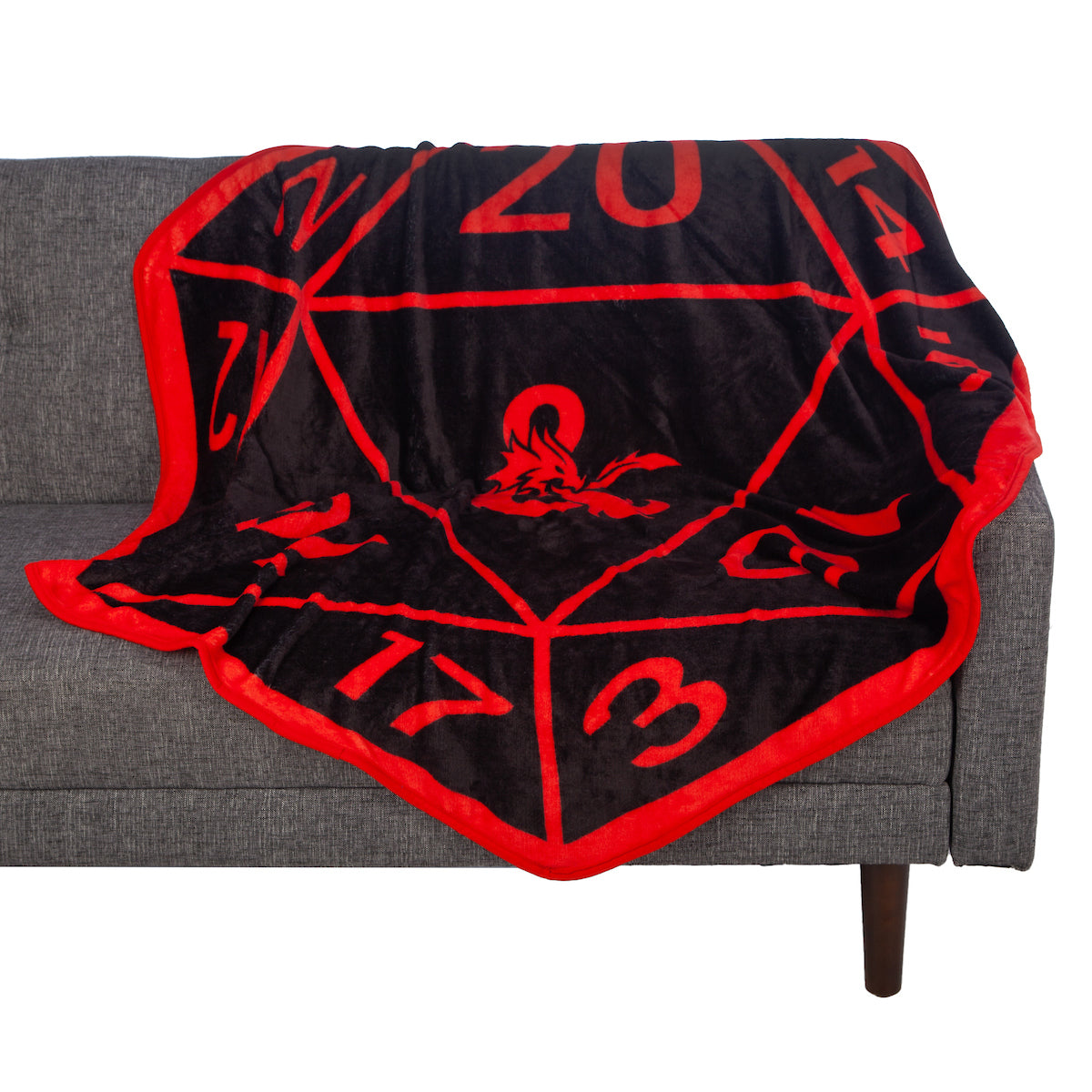 D20 Shaped Dungeons & Dragons 52 x 60 Throw Blanket