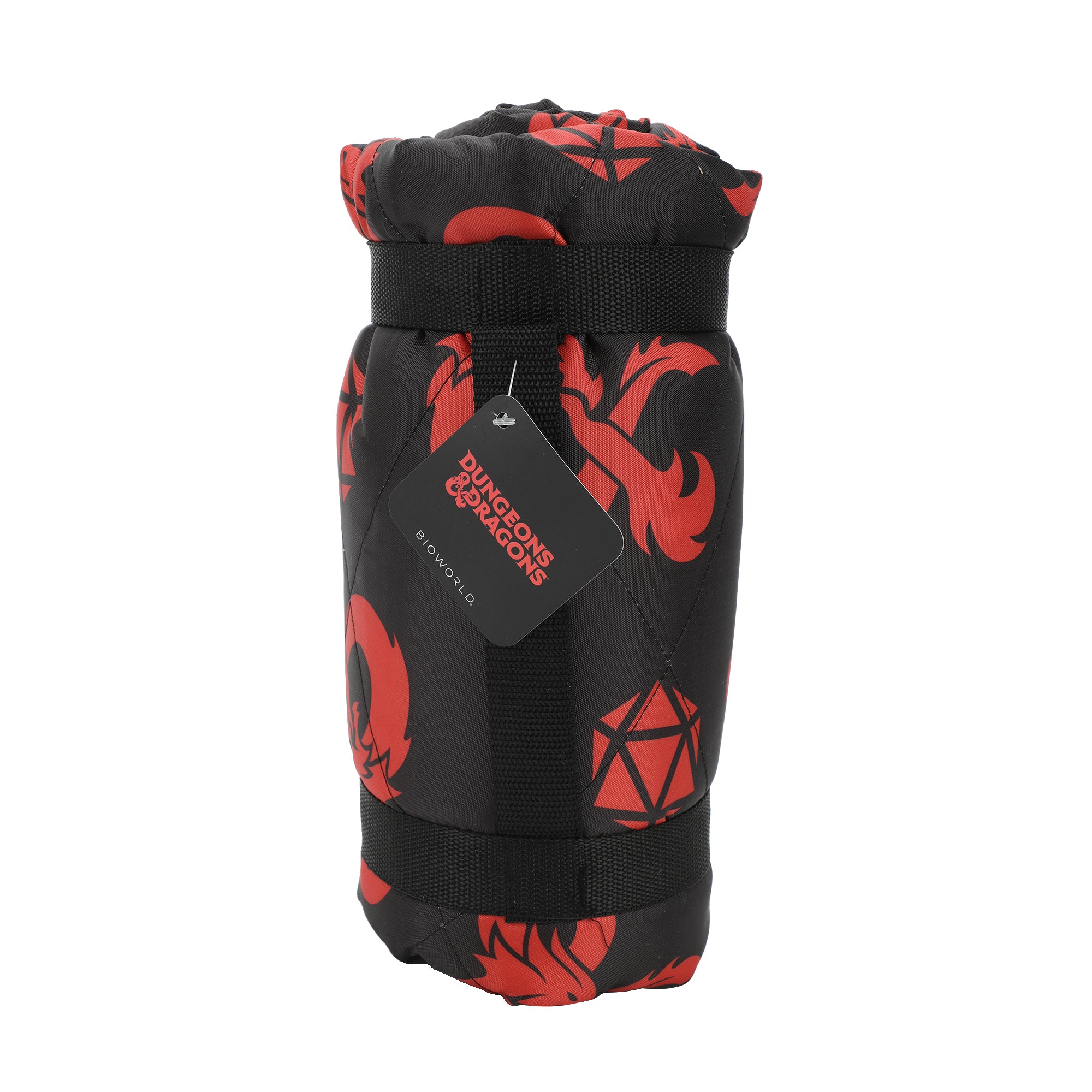 Dungeons & Dragons Ampersand Logo AOP Black Waterproof Quilted Camping Picnic Outdoor Blanket