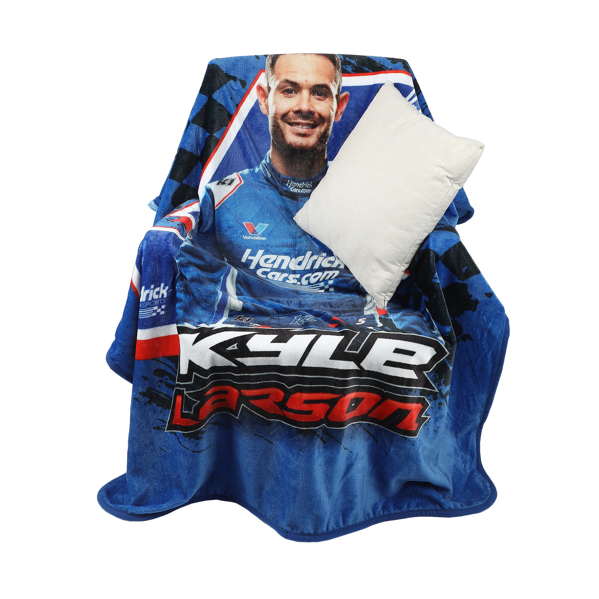 Kyle Larson Hendrick Motorsports Blue Digital Print 45" x  60" Throw Blanket for Racing Fans