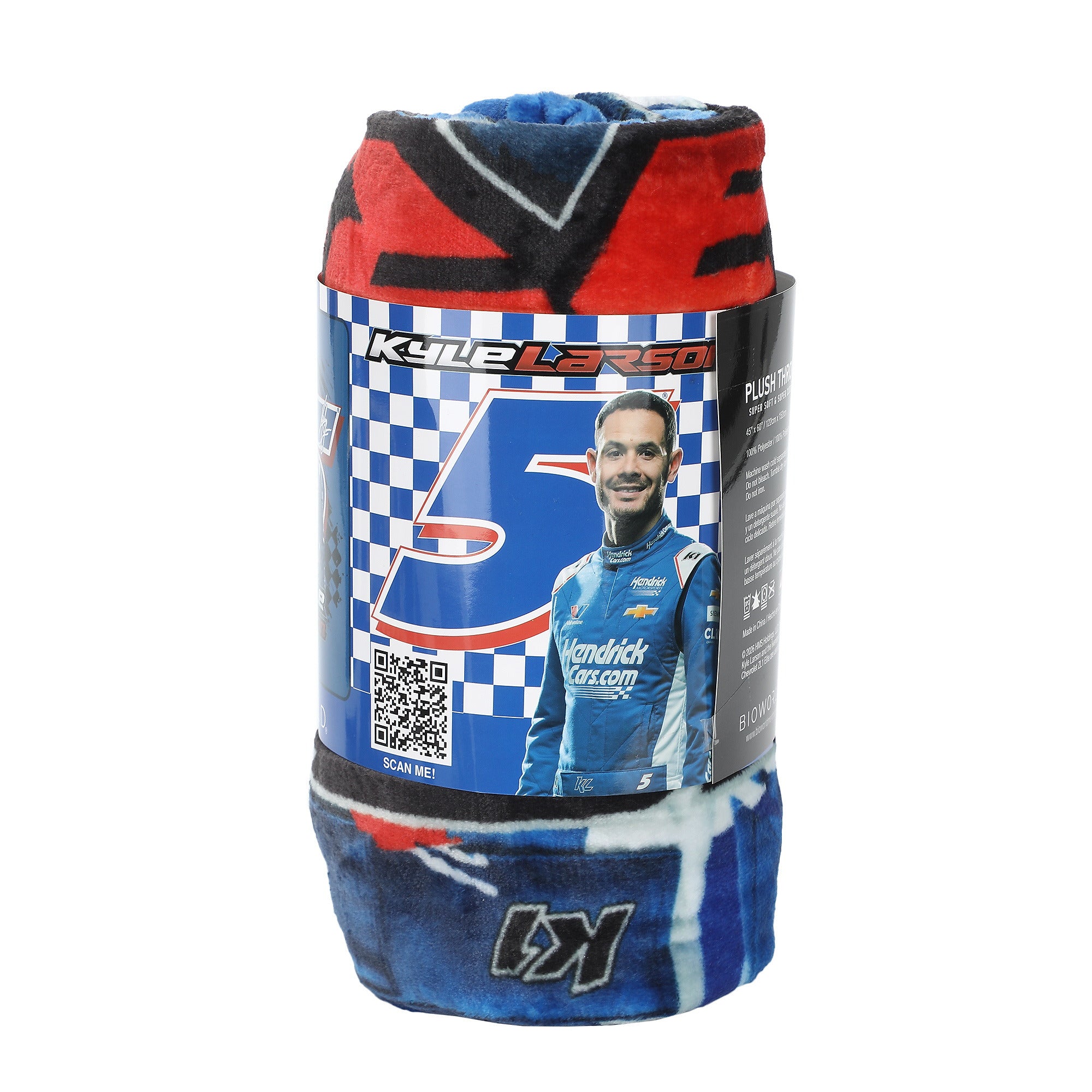 Kyle Larson Hendrick Motorsports Blue Digital Print 45" x  60" Throw Blanket for Racing Fans