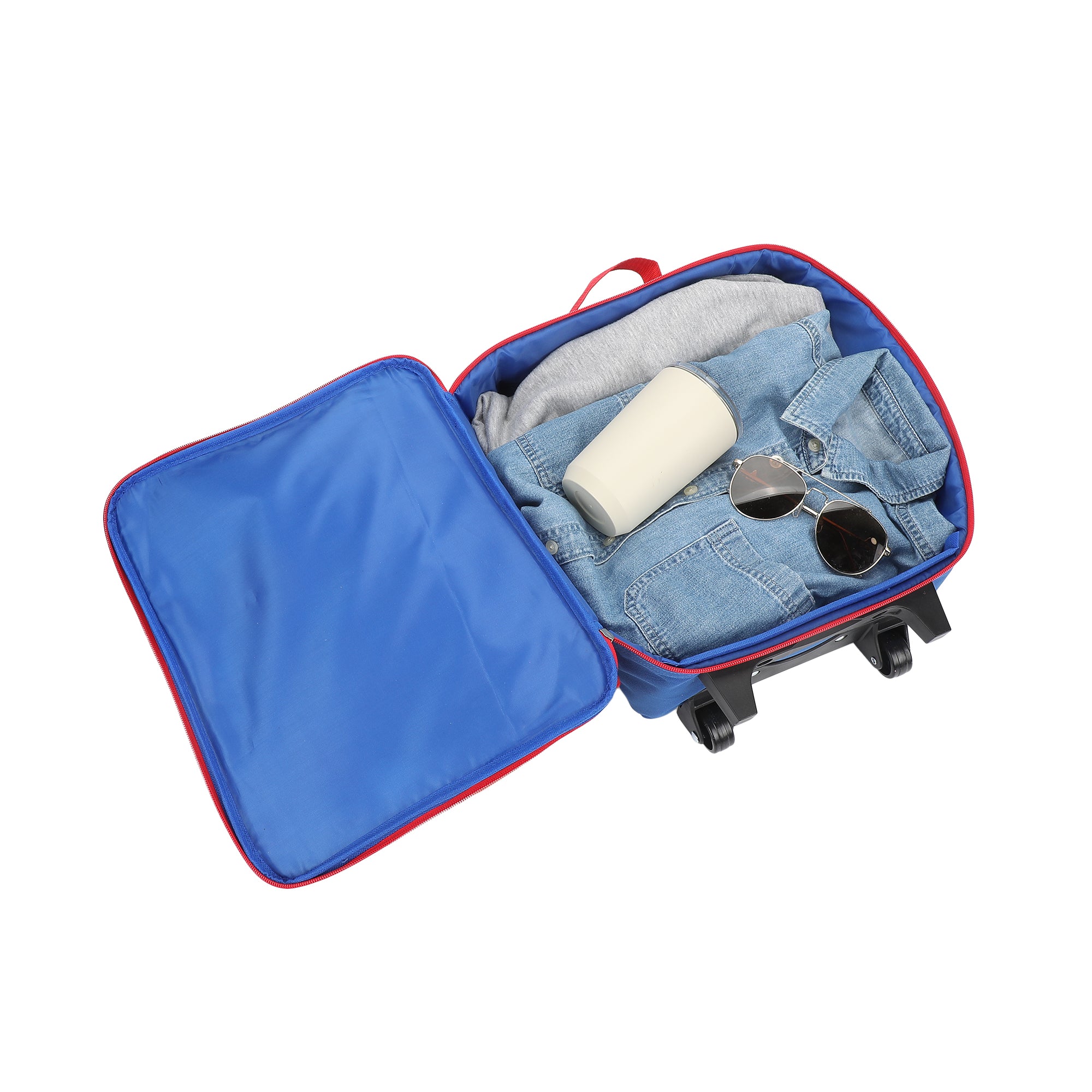 Super Mario Bros Character Group Shot 14" Youth Blue Pilot Case