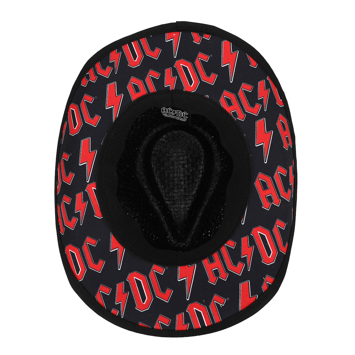 ACDC Logo Patch Straw Cowboy Hat