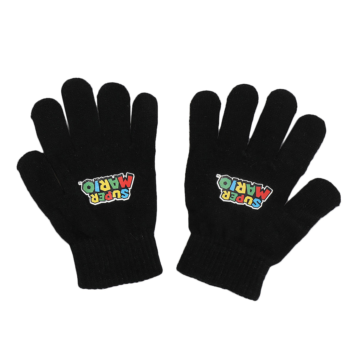 Super Mario Brothers and Princess Peach Youth Cuff Beanie and Gloves Set