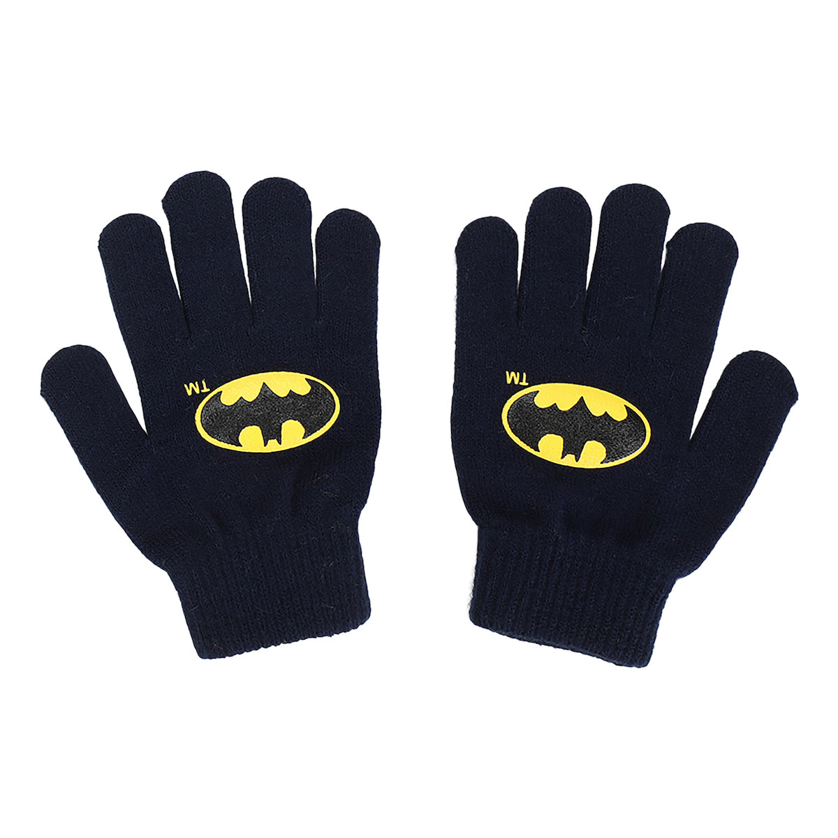 Batman Classic Bat Signal Youth Beanie and Gloves Set
