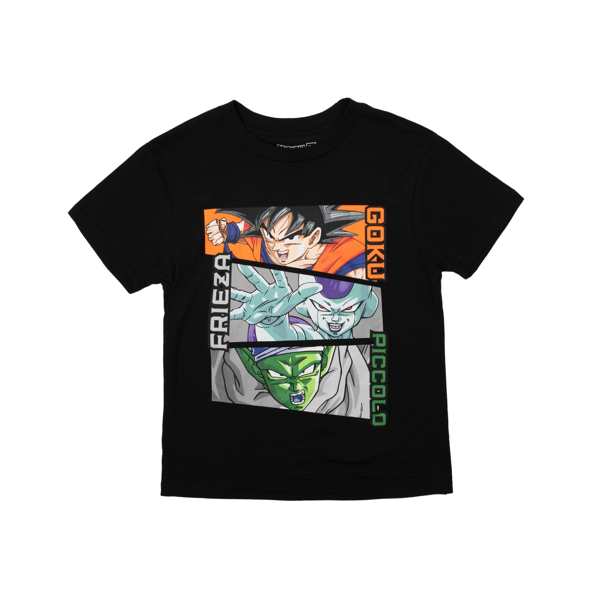 Dragon Ball Z Goku, Frieza, and Piccolo Short Sleeve Tee and Lounge Shorts 2-Piece Set