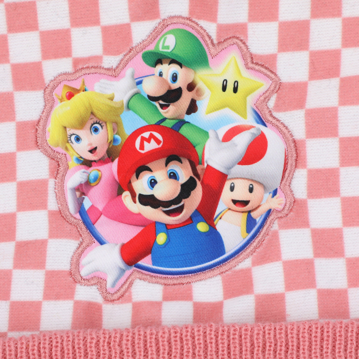 Super Mario Bros Character Circle Youth 2-Piece Cuff Beanie & Magic Gloves Set