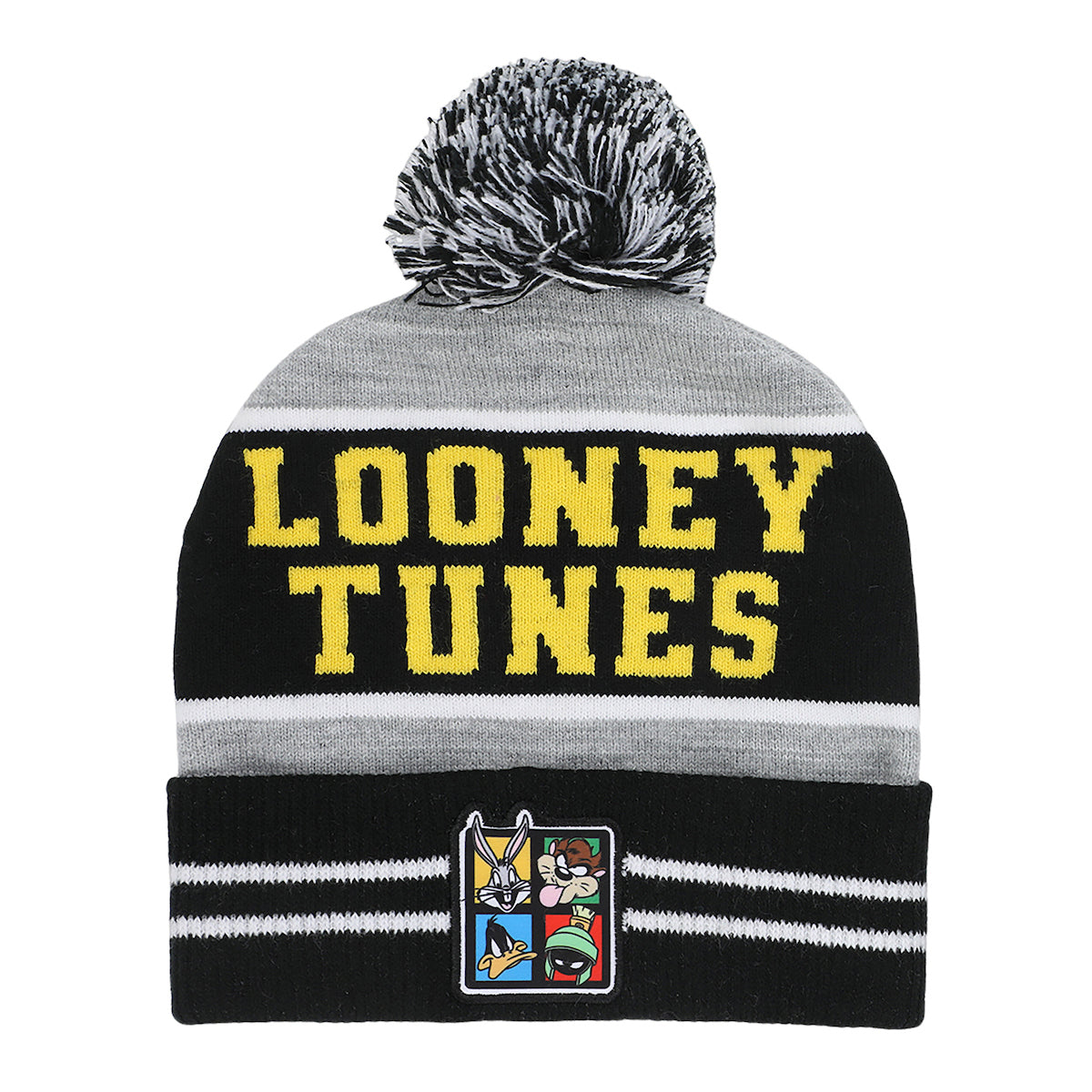 Looney Tunes Striped Youth Pom Beanie and Gloves Set