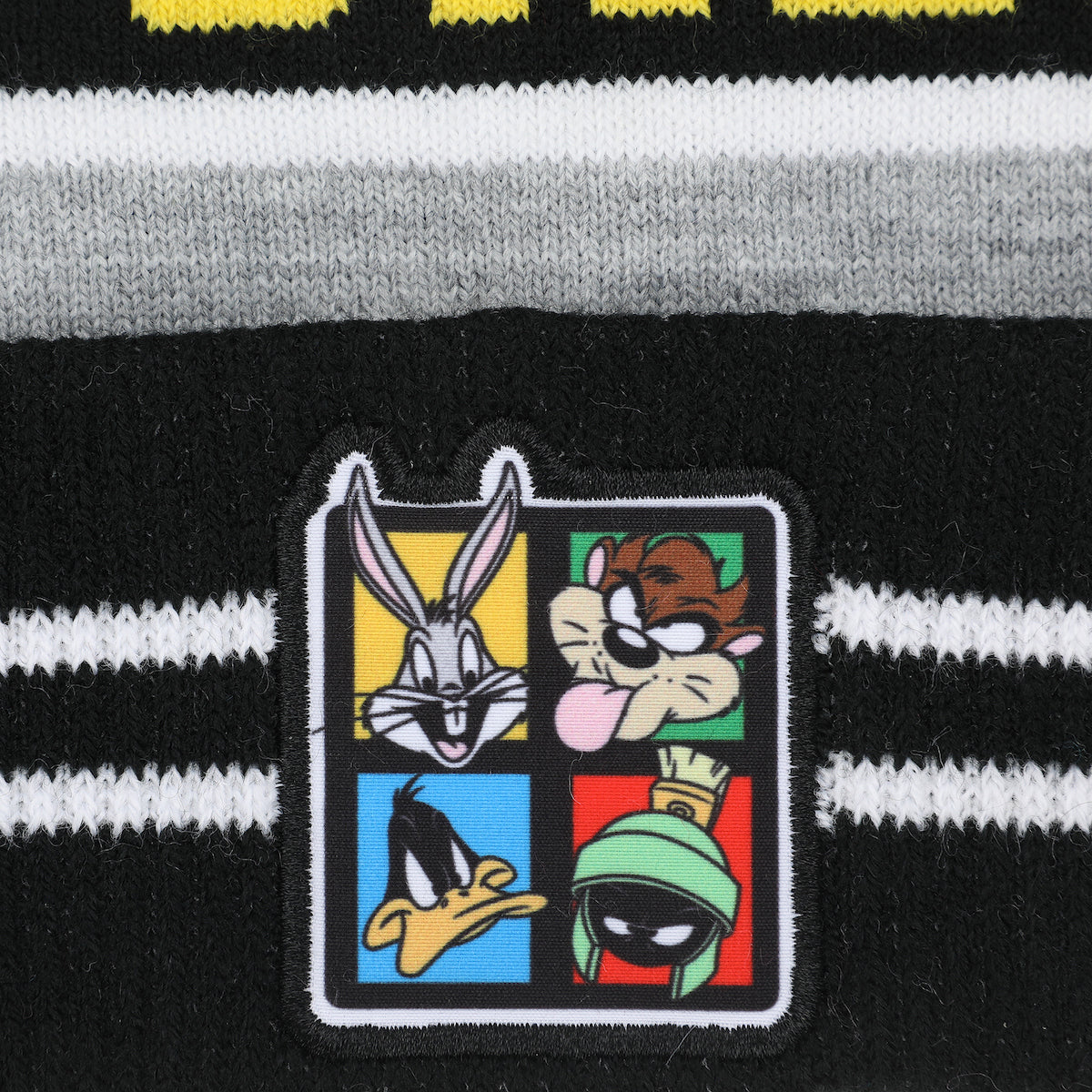 Looney Tunes Striped Youth Pom Beanie and Gloves Set