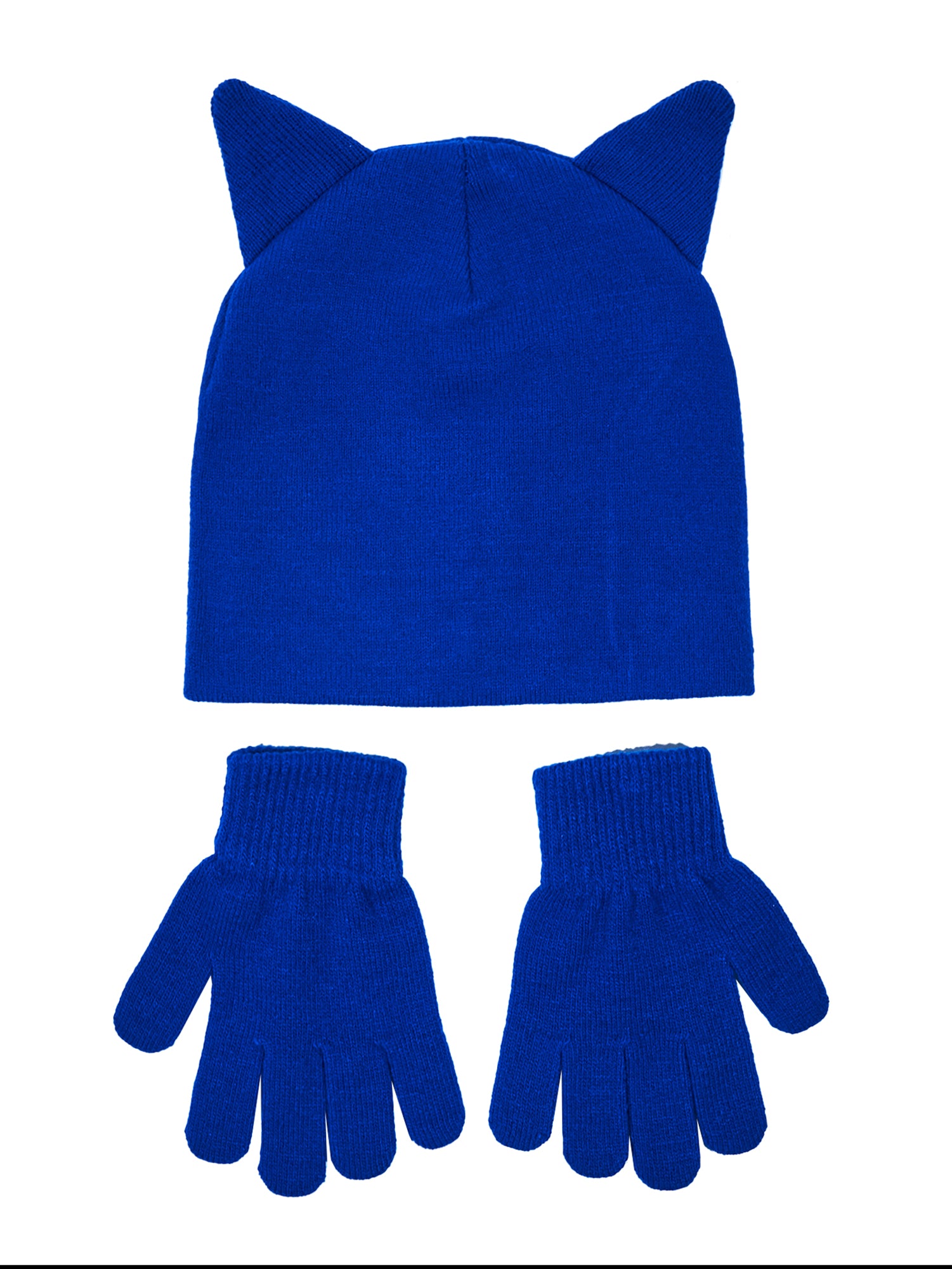 Sonic the Hedgehog Classic Character Youth Winter Hat And Knit Gloves Cold Weather Set